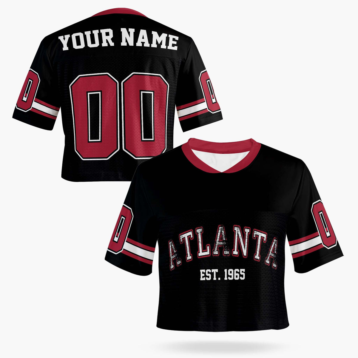 Custom Women's Crop Football Jersey Atlanta - Design Your Own
