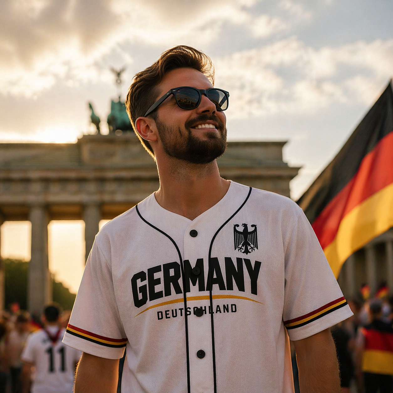 Custom Germany Baseball Jersey German Fan Deutschland Eagle – Personalized Name Number