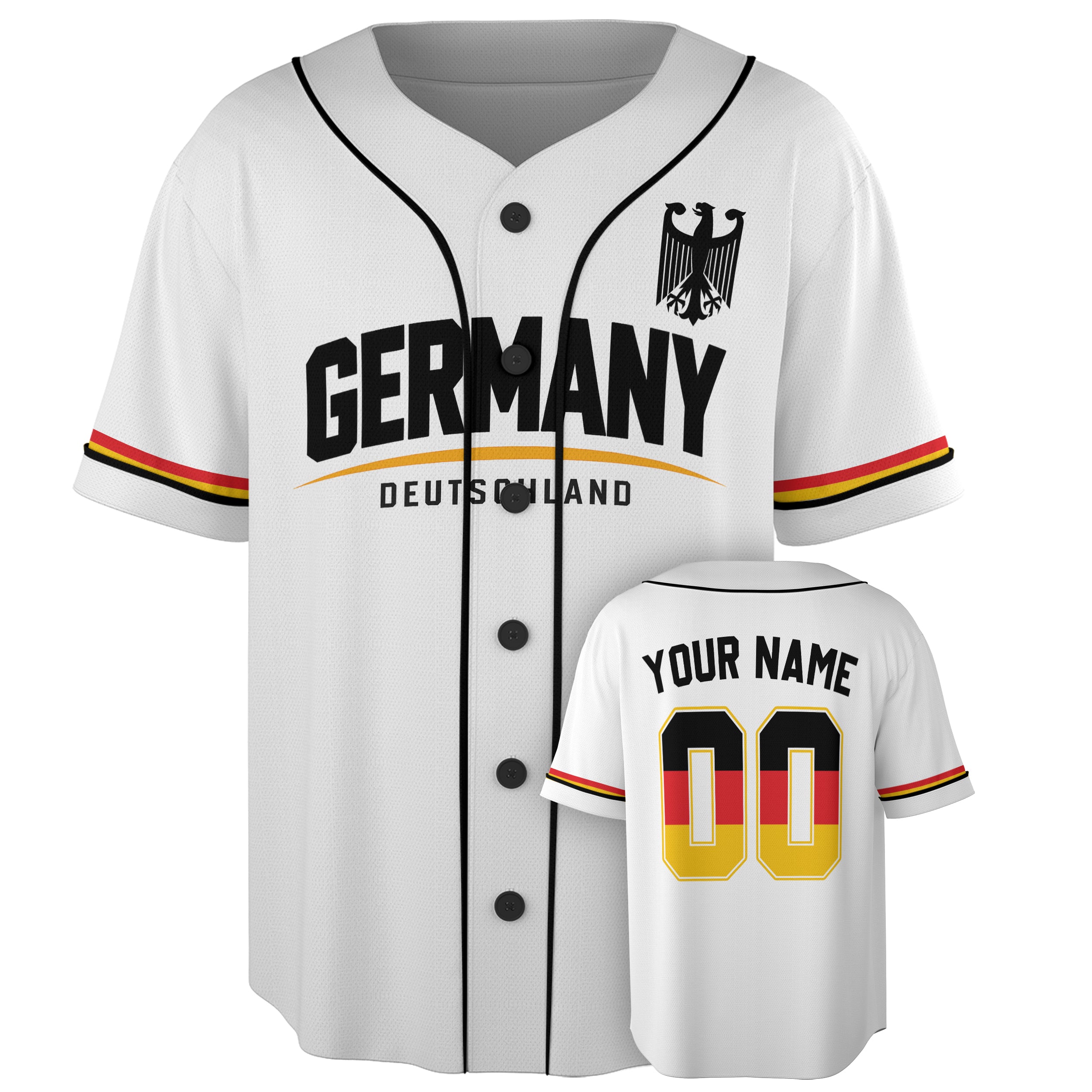 Custom Germany Baseball Jersey German Fan Deutschland Classic – Personalized Name Number