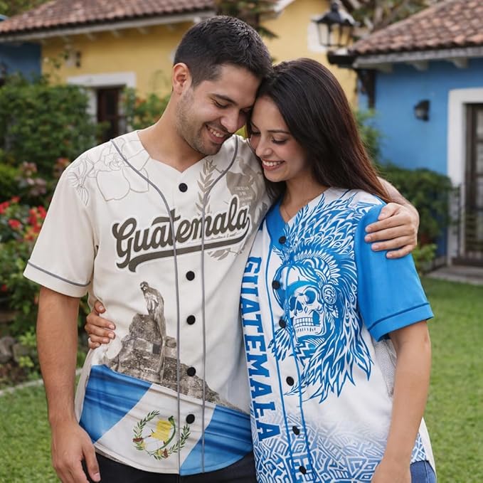 Custom Guatemala Baseball Jersey Guatemalan Fan Classic Script – Personalized Name Number