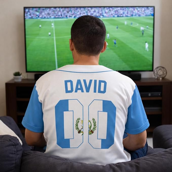 Custom Guatemala Baseball Jersey Guatemalan Fan Classic Script – Personalized Name Number