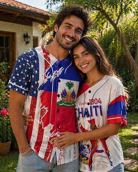 Custom Haiti Baseball Jersey Haitian Fan Classic Script – Personalized Name Number