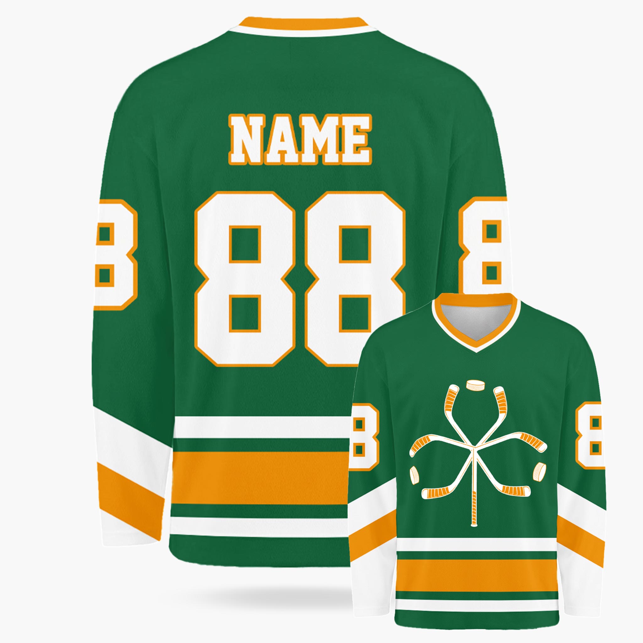 Custom St. Patrick's Day Hockey Jersey Hockey Clover - Design Your Own