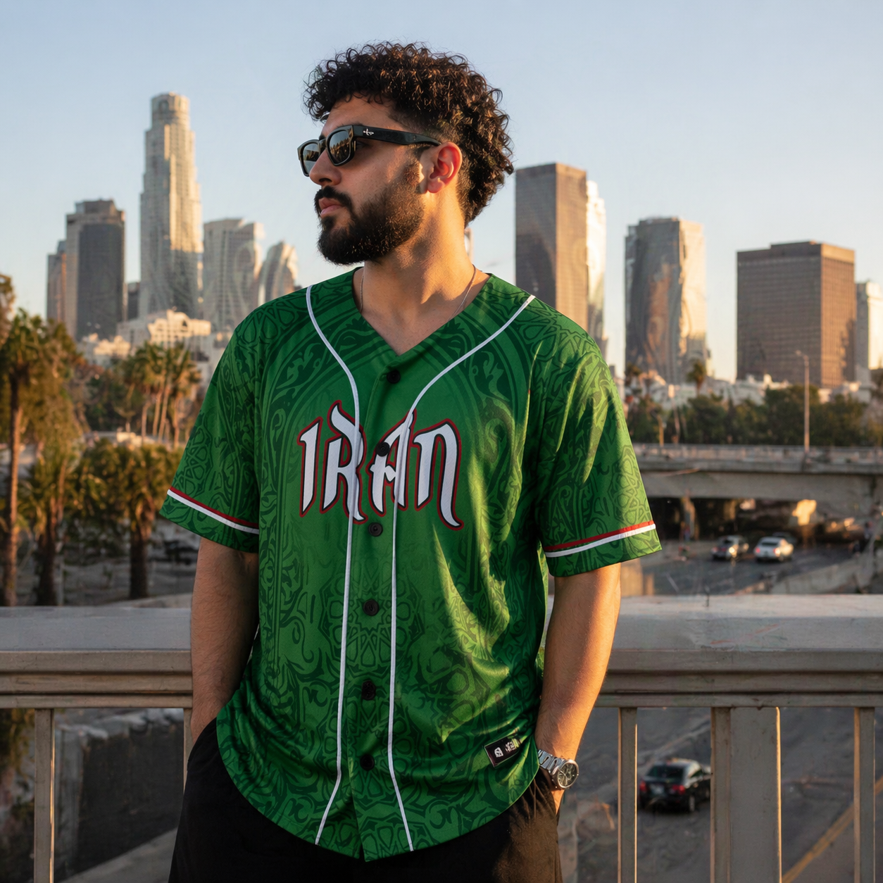 Custom Iran Baseball Jersey Iranian Fan Persian Pattern – Personalized Name Number