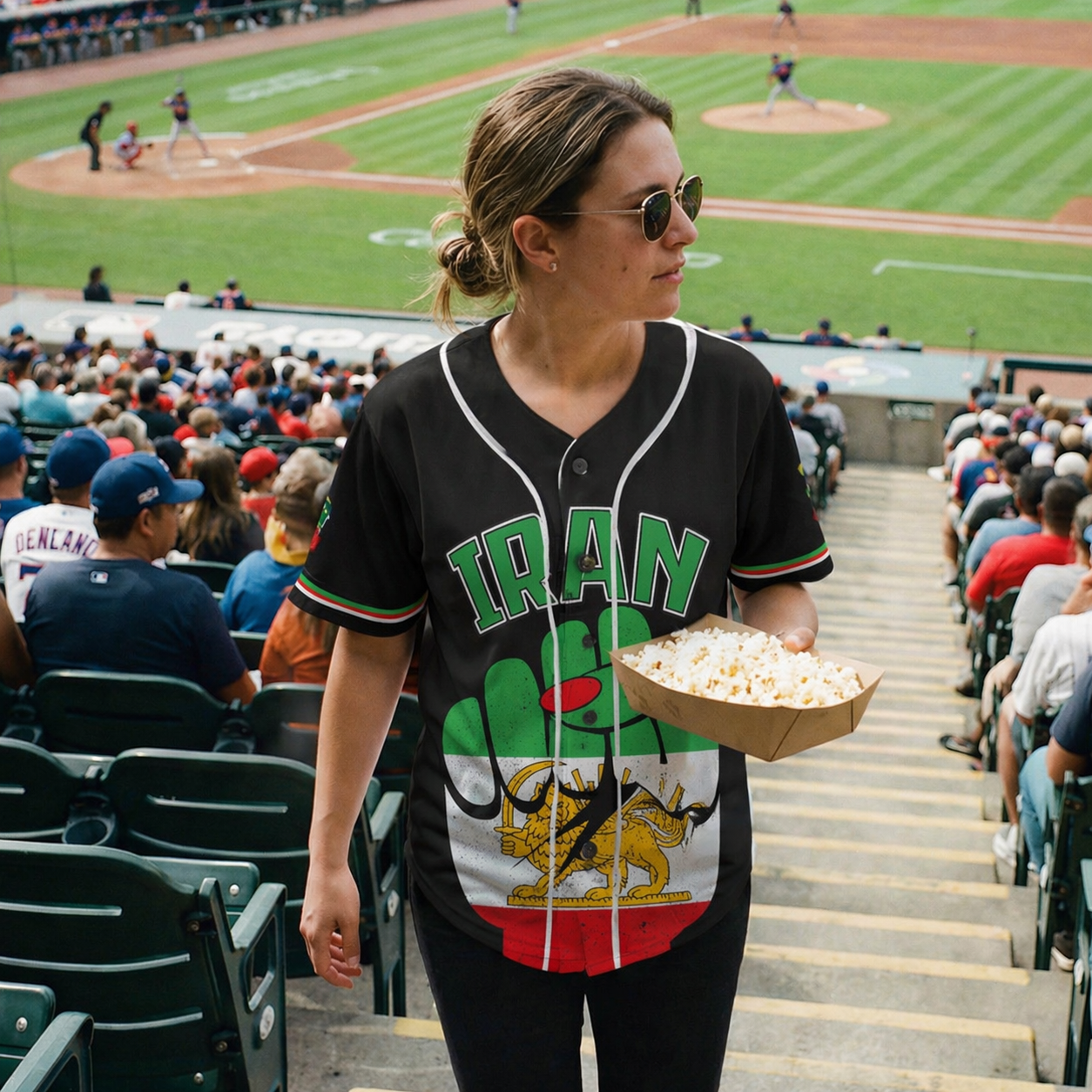 Custom Iran Baseball Jersey Iranian Fan Persian Pattern – Personalized Name Number