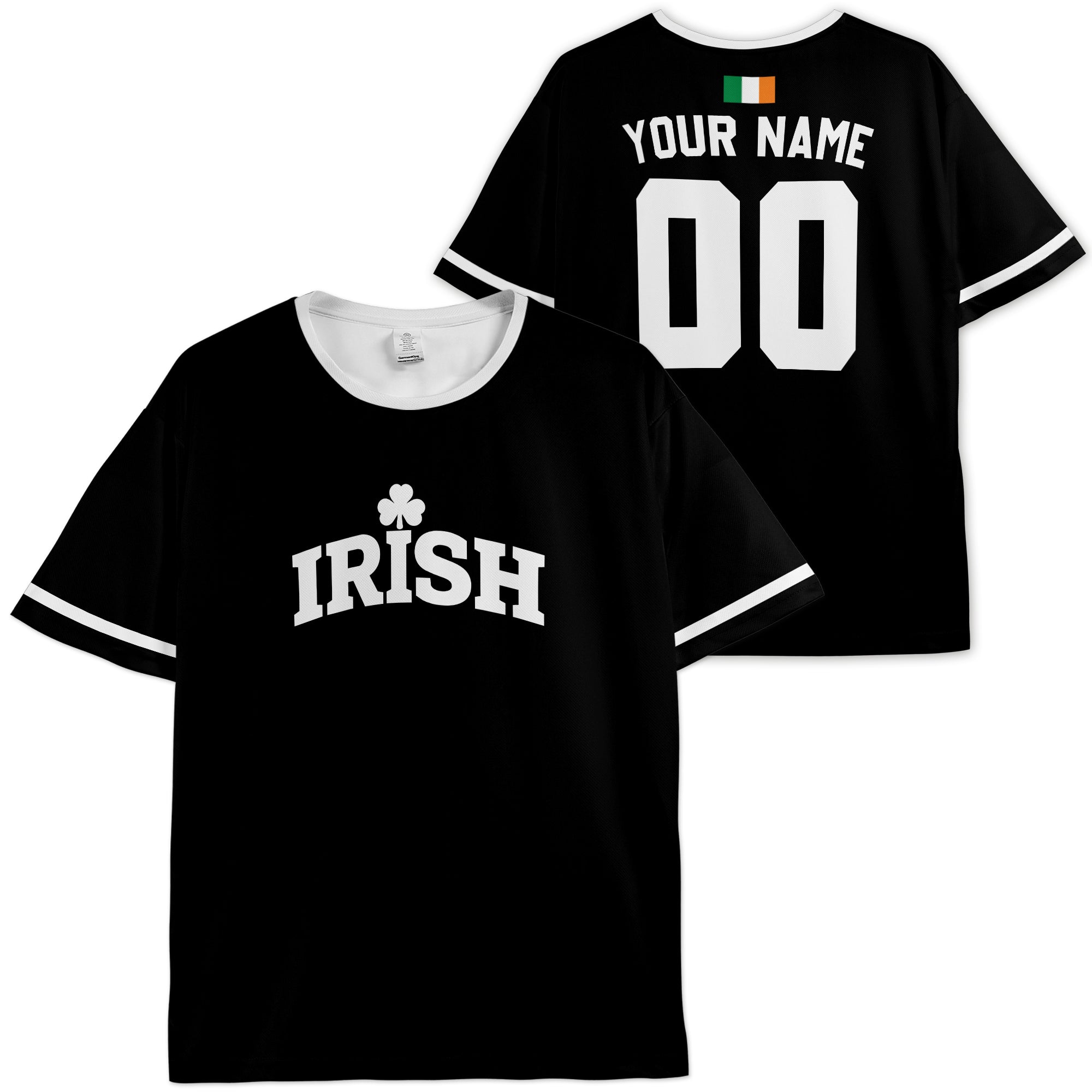 Custom Ireland Soccer Jersey Irish Fan Midnight Classic - Personalized Name Number
