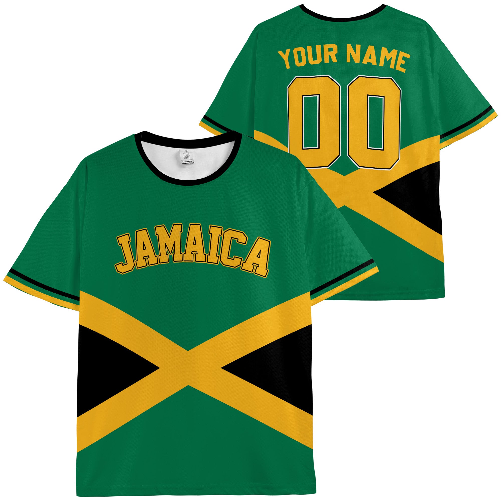 Custom Jamaica Soccer Jersey Jamaican Fan Classic Flag – Personalized Name Number