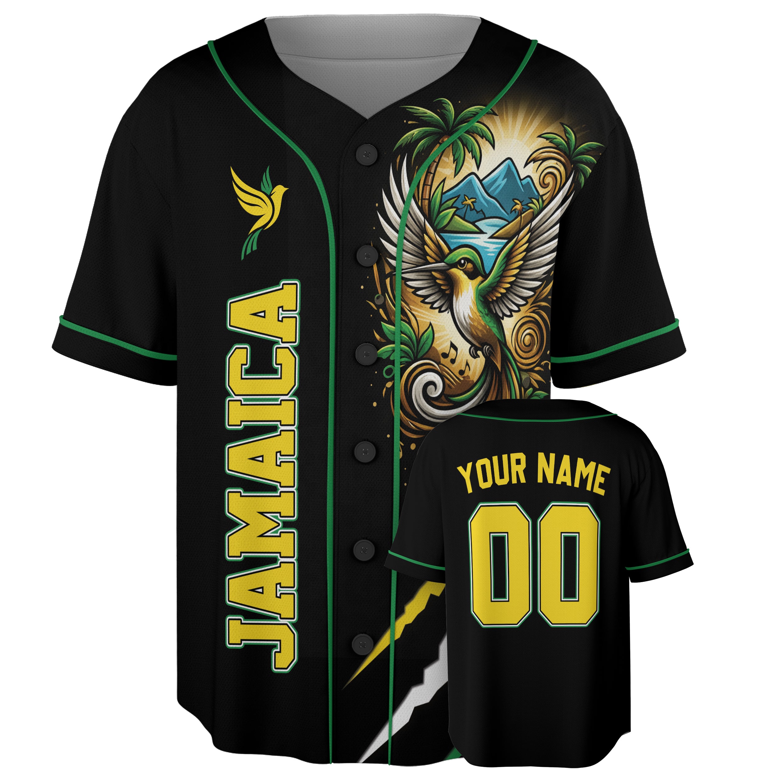 Custom Jamaica Baseball Jersey Jamaican Fan Island Spirit – Personalized Name Number