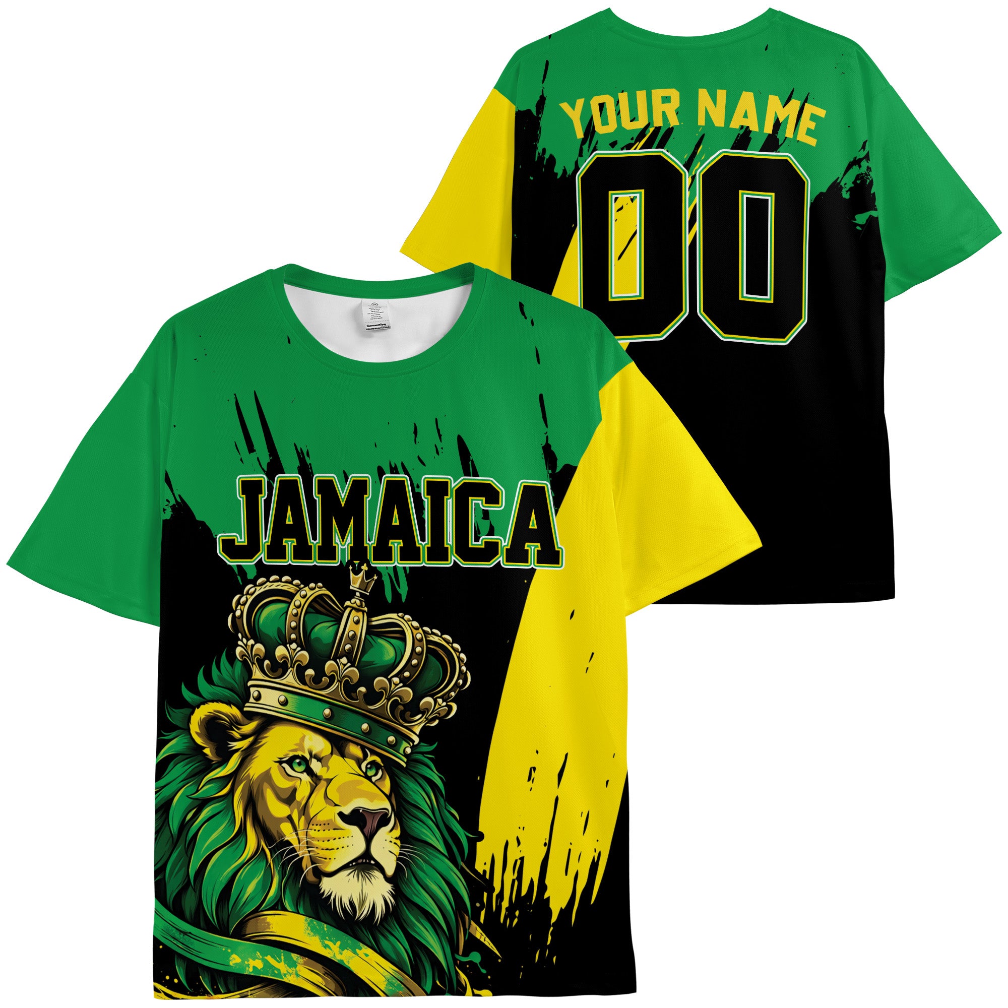 Custom Jamaica Soccer Jersey Jamaican Fan Royal Lion – Personalized Name Number