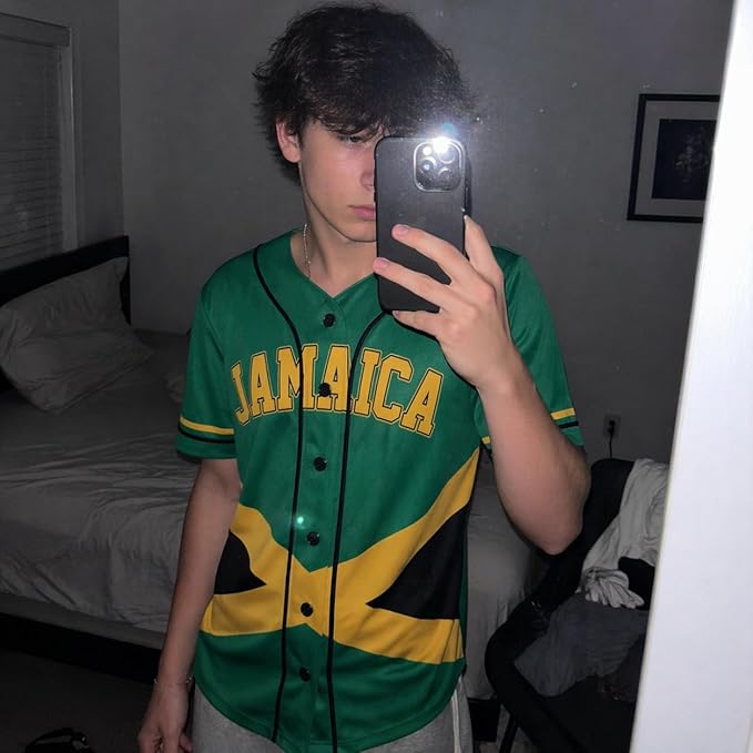 Custom Jamaica Baseball Jersey Jamaican Fan Brush Strike – Personalized Name Number