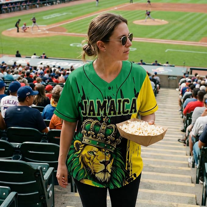 Custom Jamaica Baseball Jersey Jamaican Fan Brush Strike – Personalized Name Number