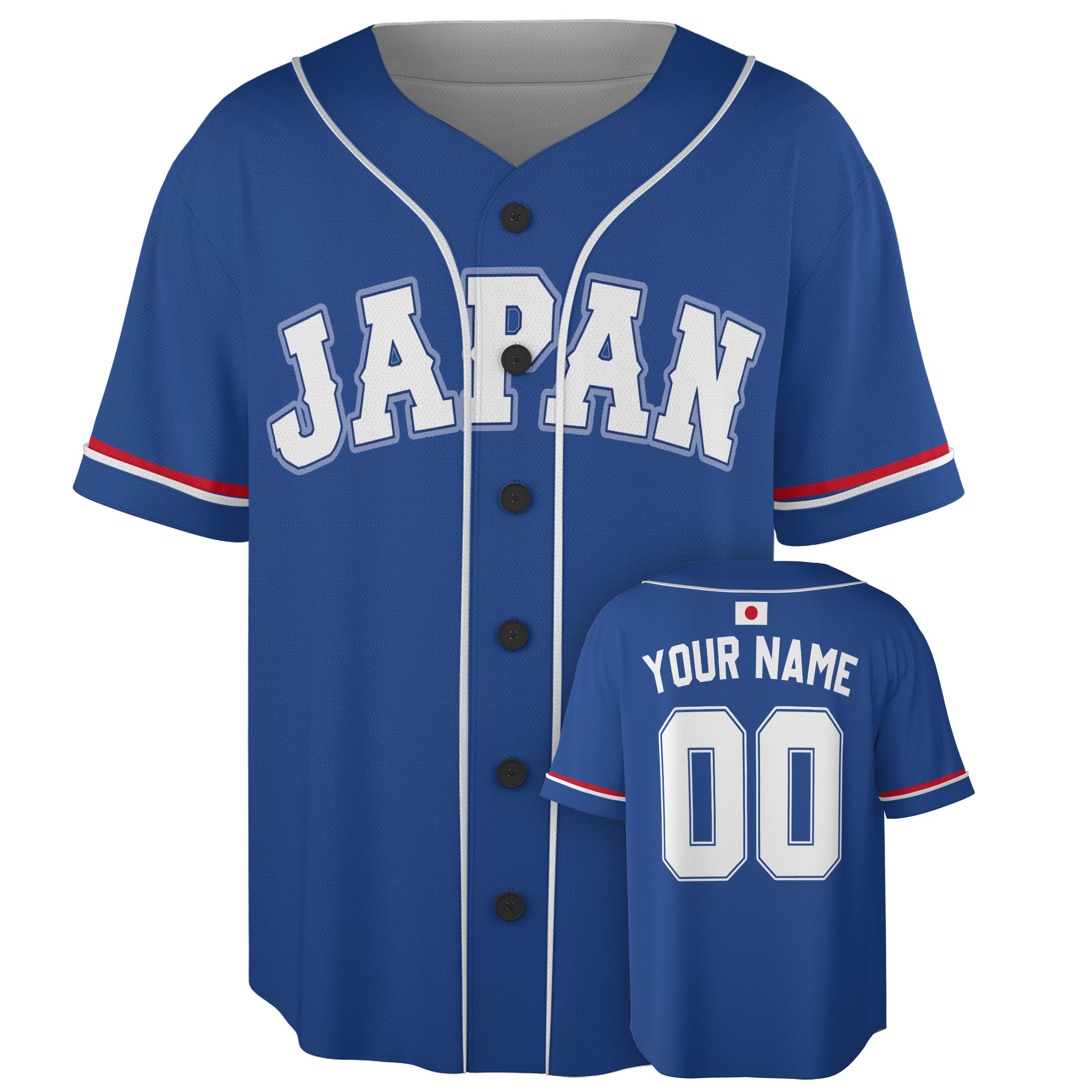 Custom Japan Baseball Jersey Japanese Fan Classic Script – Personalized Name Number