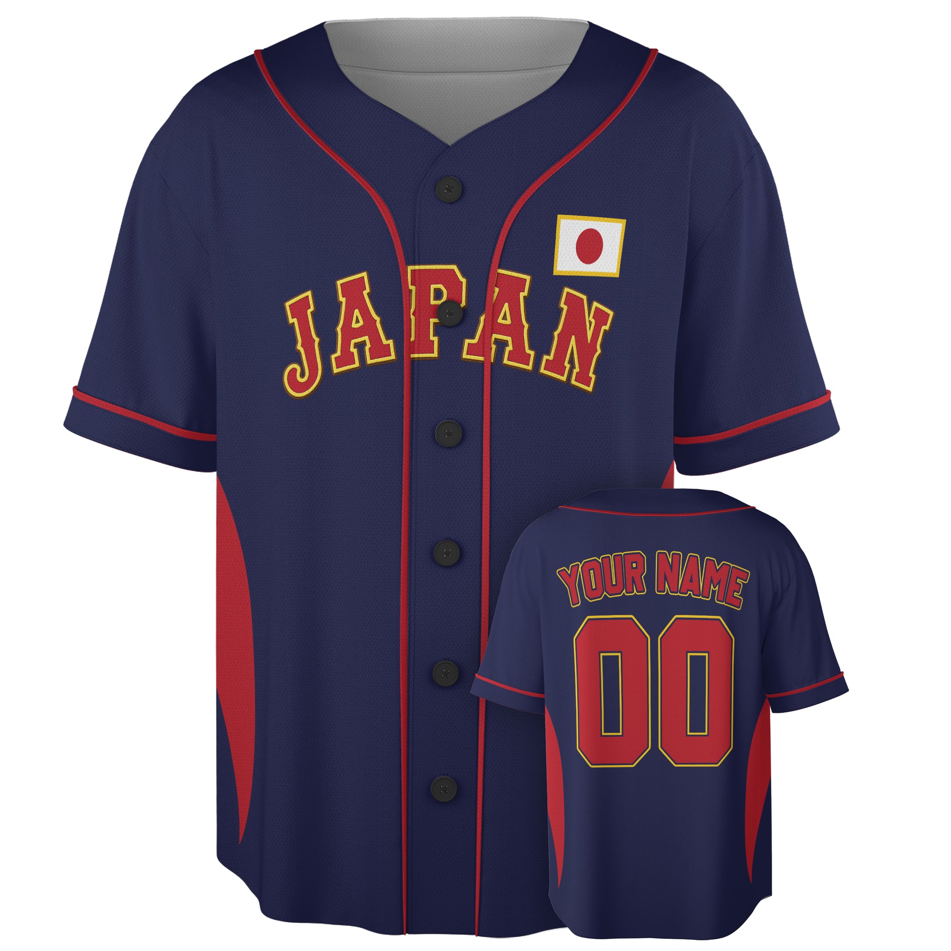 Custom Japan Baseball Jersey Japanese Fan Varsity Classic – Personalized Name Number