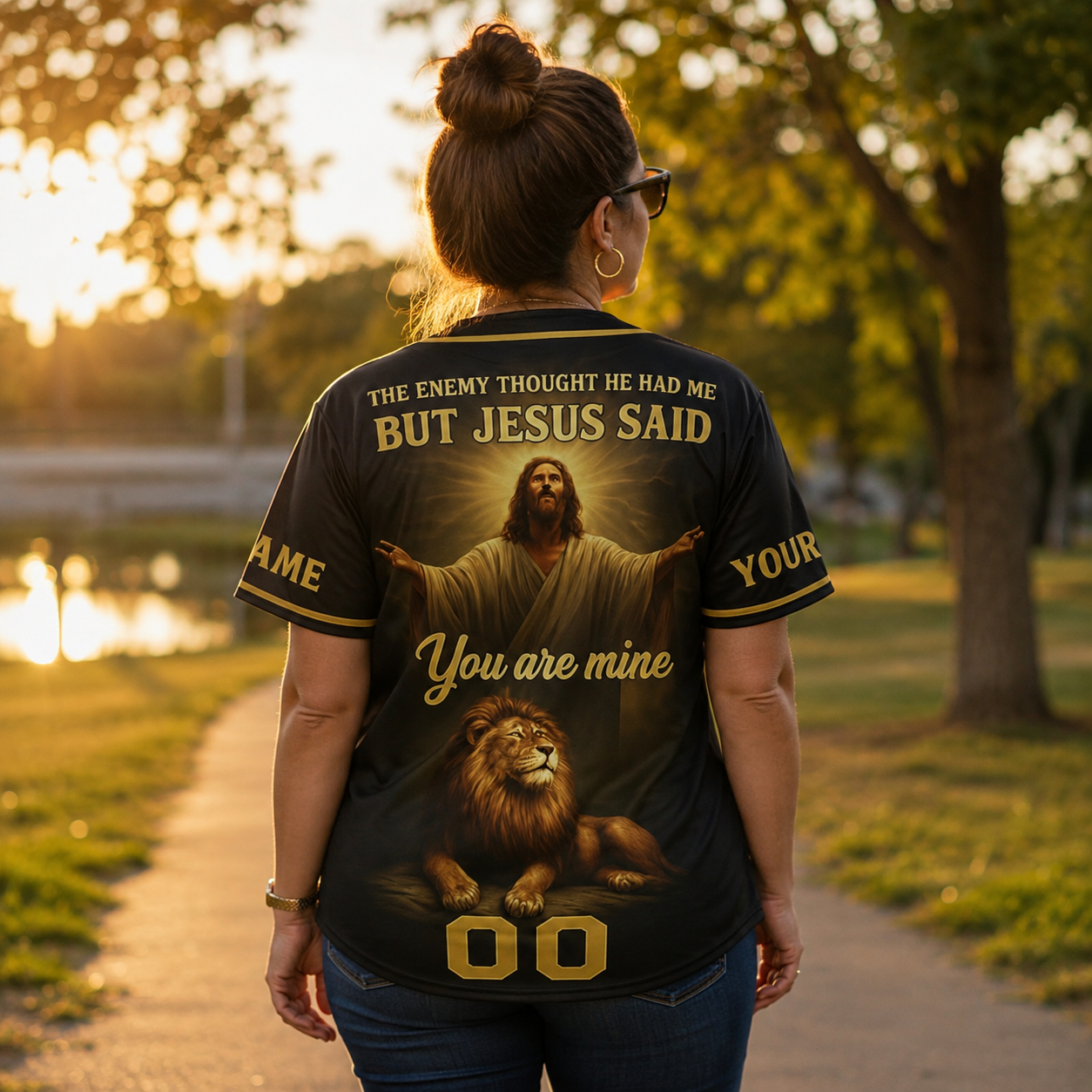 Custom Religious Baseball Jersey – Jesus Said You Are Mine Christian Design Add Your Name