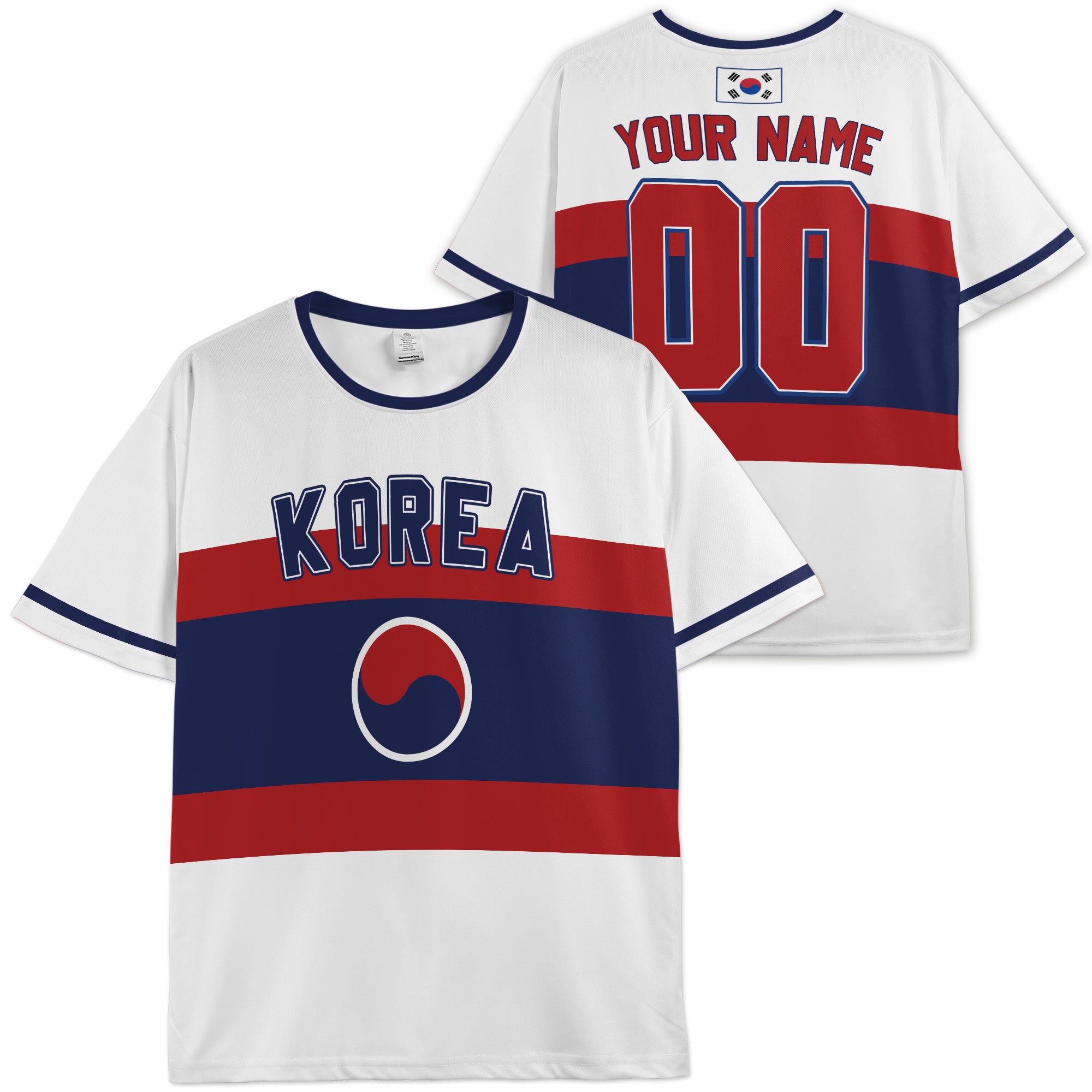 Custom Korea Soccer Jersey Korean Fan Flag Classic – Personalized Name Number