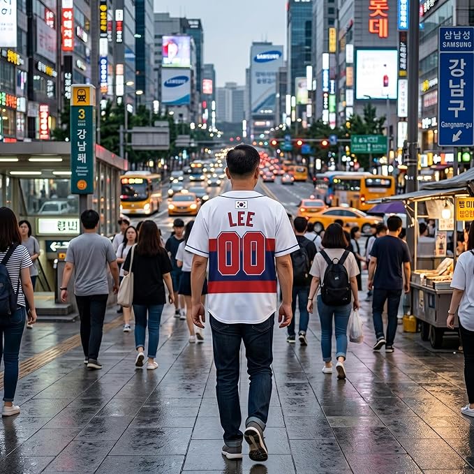 Custom Korea Baseball Jersey Korean Fan Heritage Pattern – Personalized Name Number