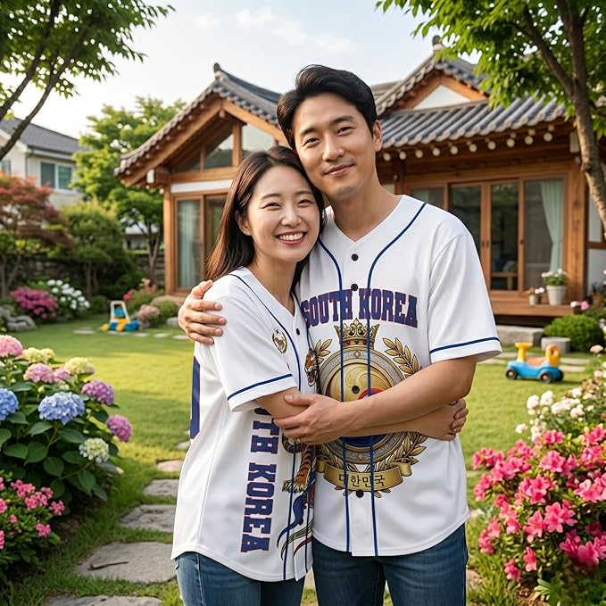 Custom Korea Baseball Jersey Korean Fan Heritage Pattern – Personalized Name Number