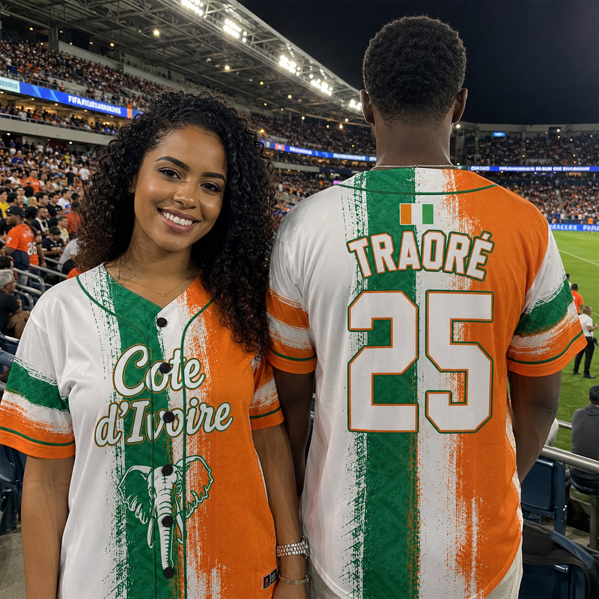 Custom Ivory Coast Baseball Jersey Ivorian Fan Elephant – Personalized Name Number
