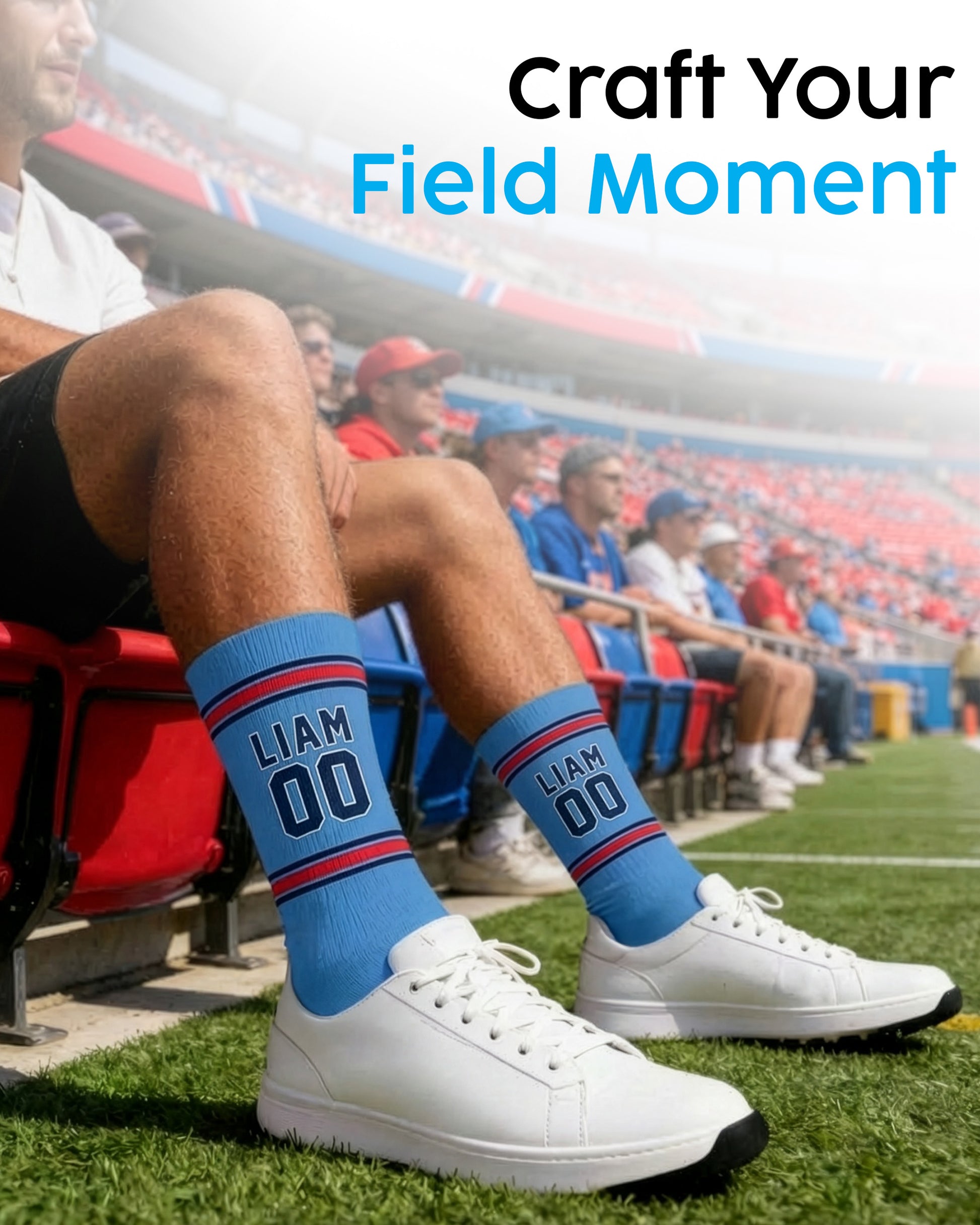 Custom City Sports Socks Baltimore White - Personalized Name Number