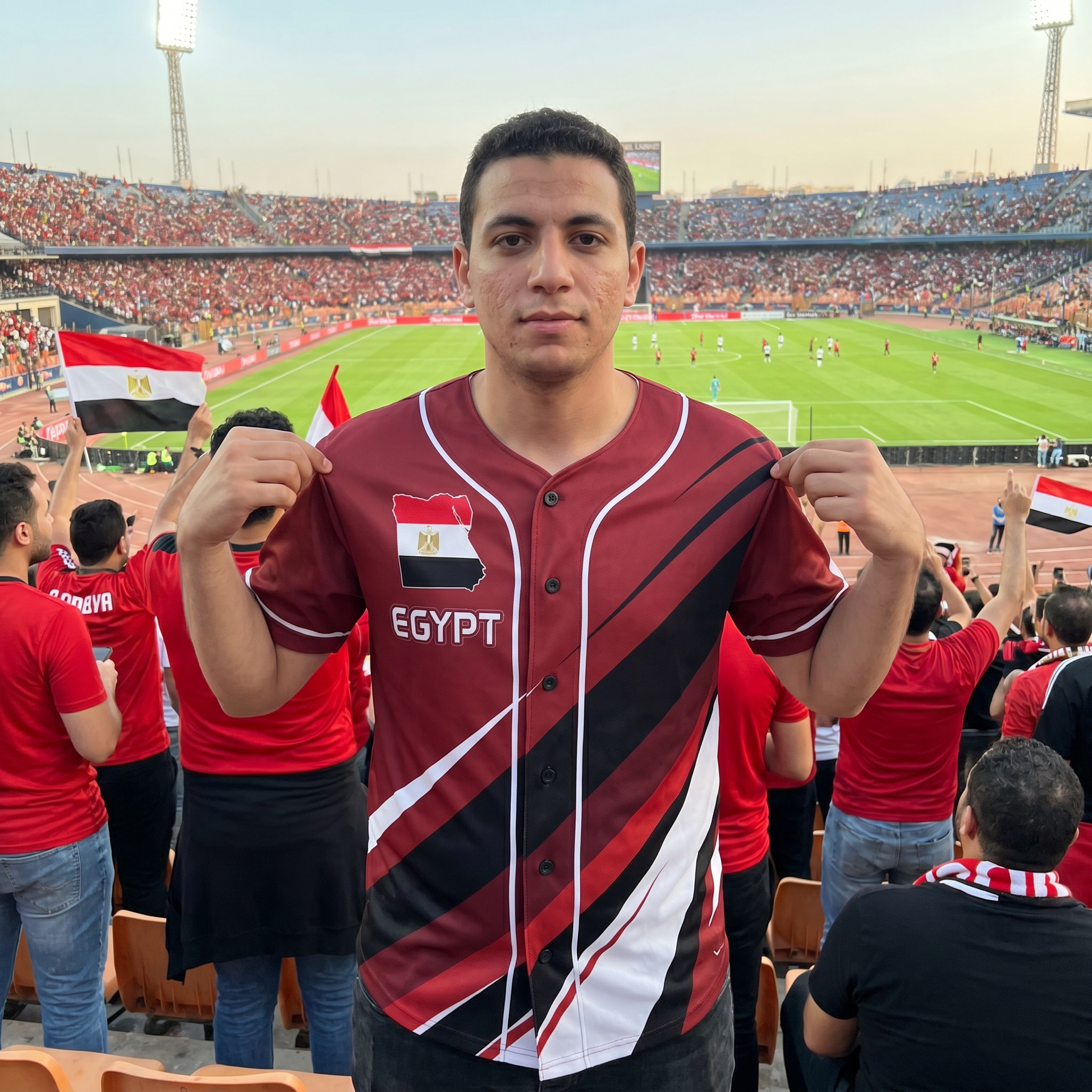 Custom Egypt Baseball Jersey Egyptian Fan Abstract Slash – Personalized Name Number