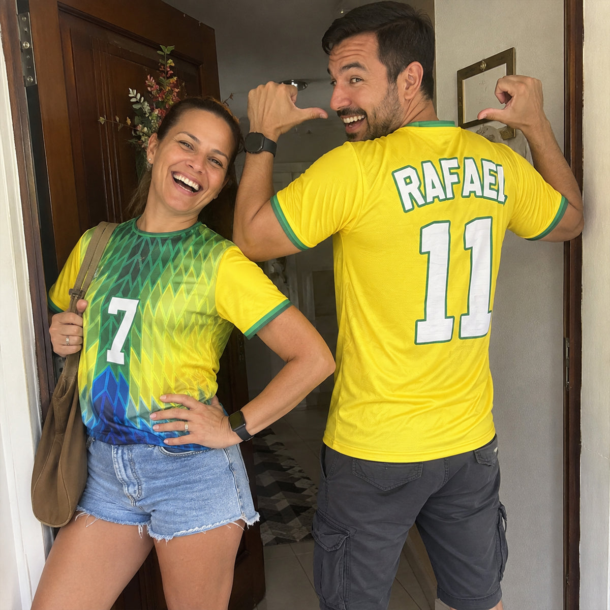 Custom Brazil Soccer Jersey 2026 Yellow and Teal - Design Your Own