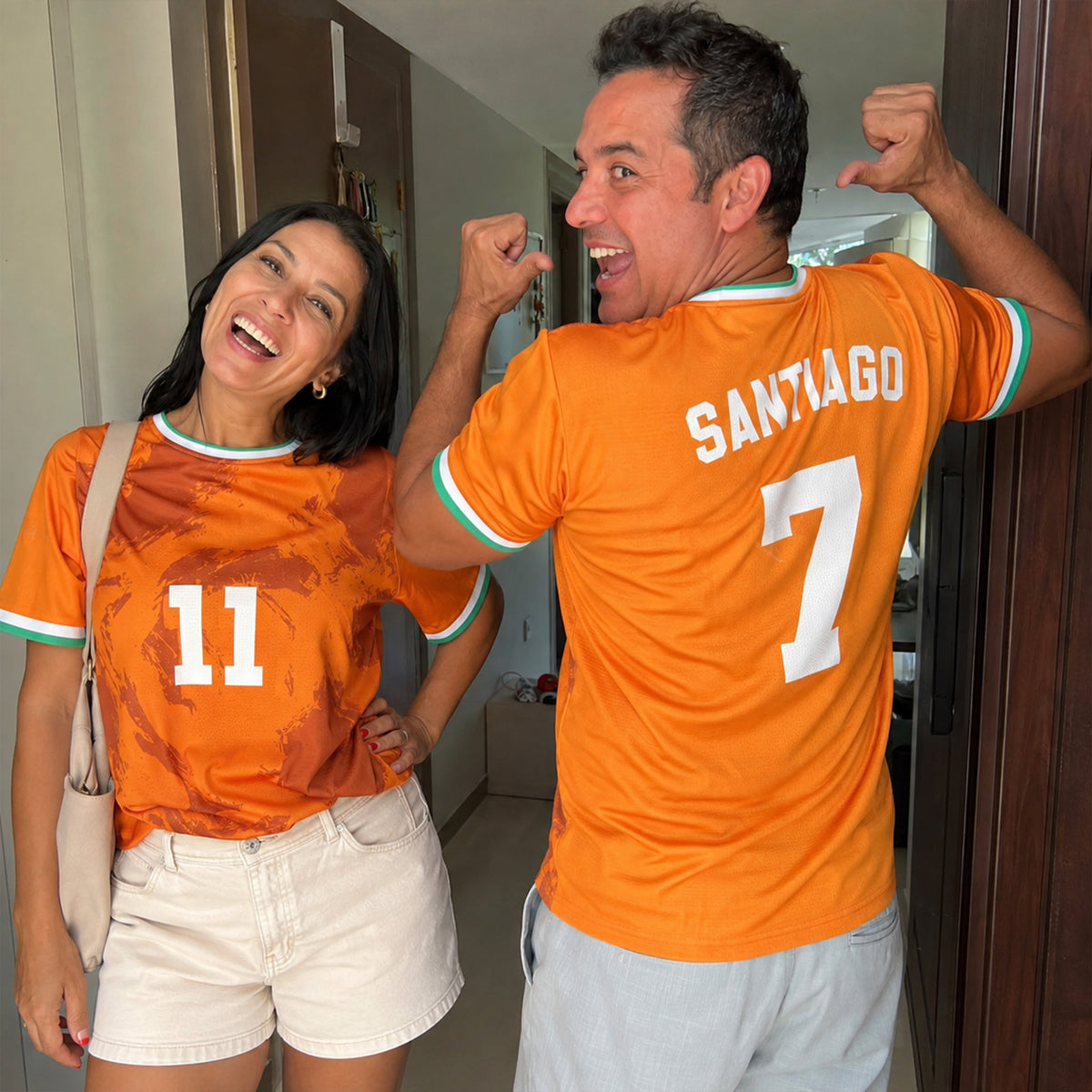 Custom Ivory Coast Soccer Jersey 2026 Orange and White - Design Your Own