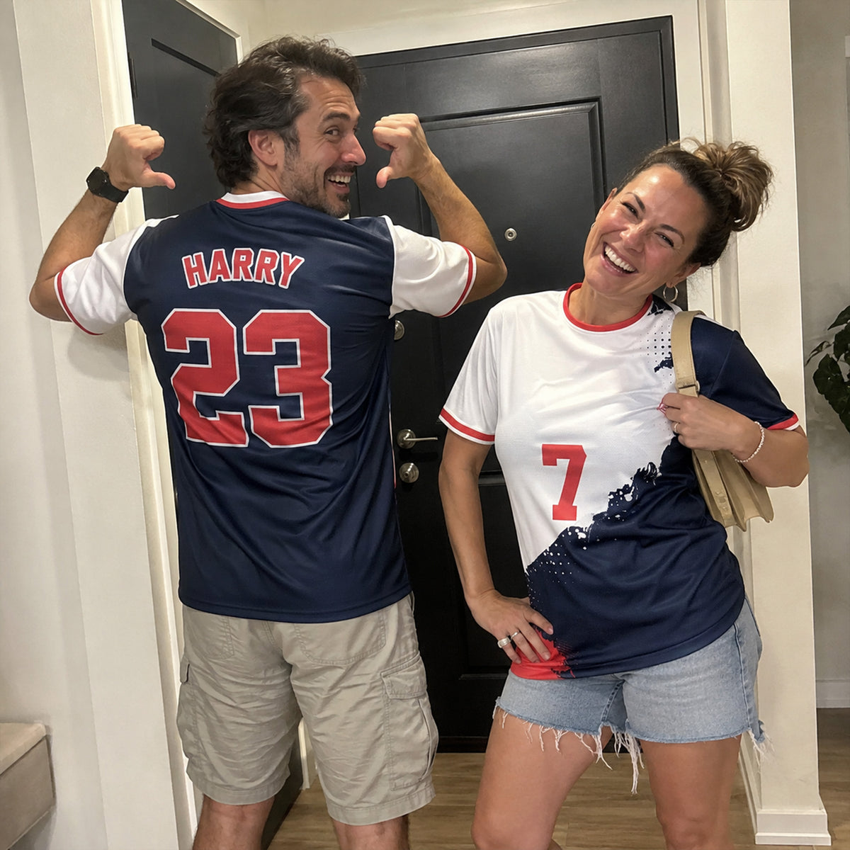 Custom England Soccer Jersey 2026 White Navy and Red - Design Your Own