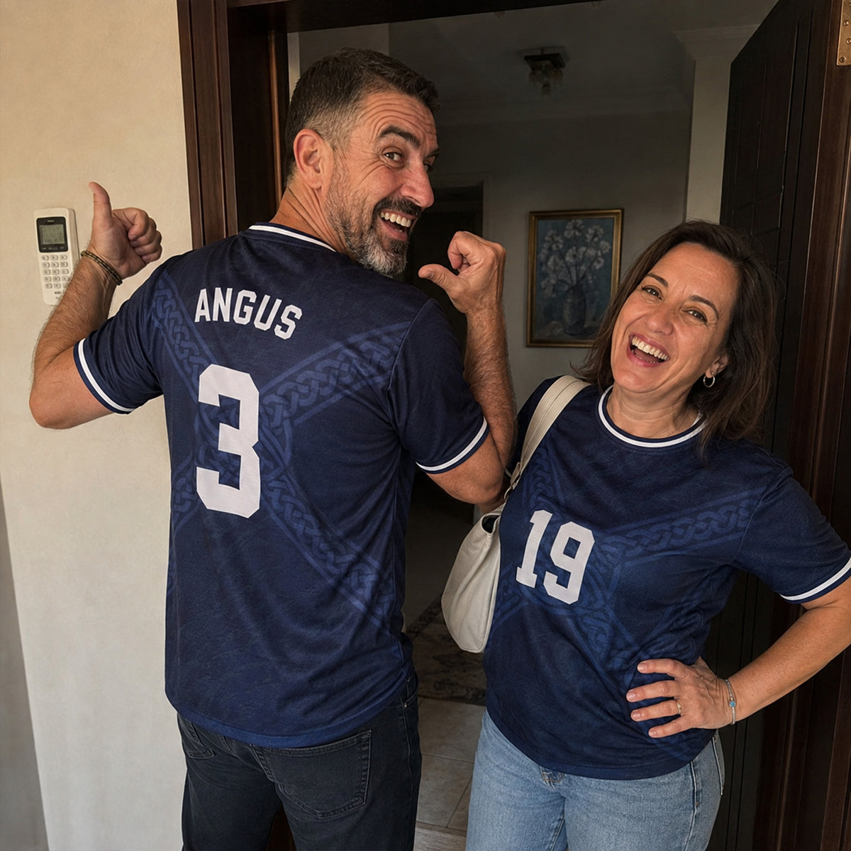 Custom Scotland Soccer Jersey 2026 Midnight Blue and White - Design Your Own