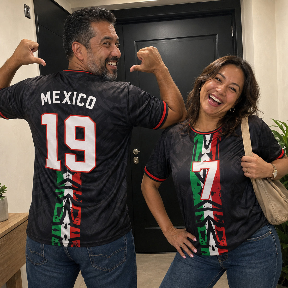 Custom Mexico Soccer Jersey 2026 Black and White - Design Your Own