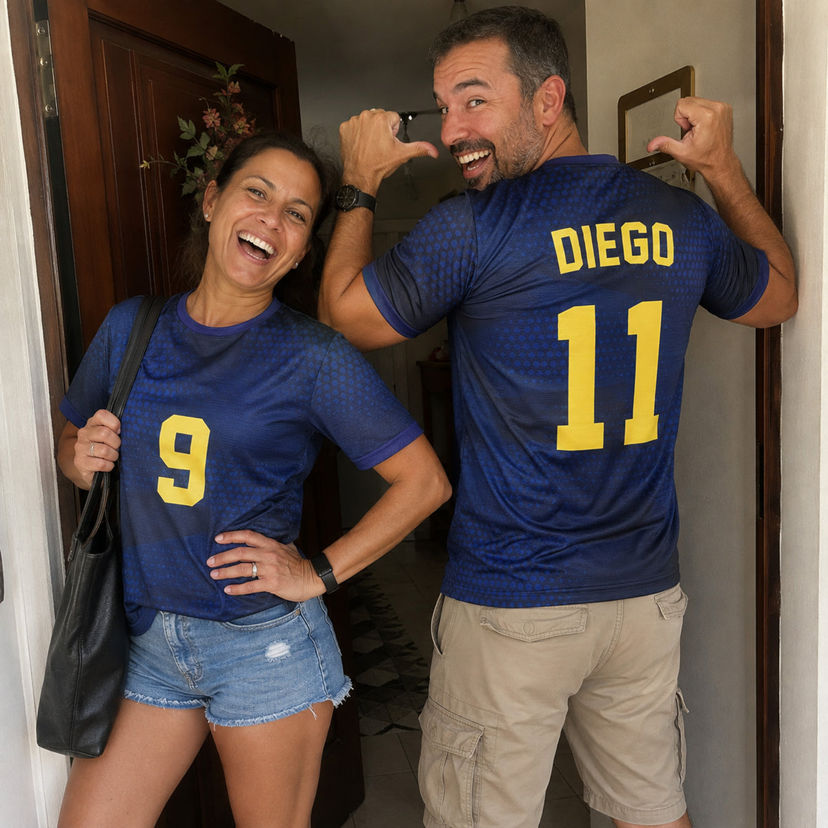 Custom Brazil Soccer Jersey 2026 Navy and Yellow - Design Your Own
