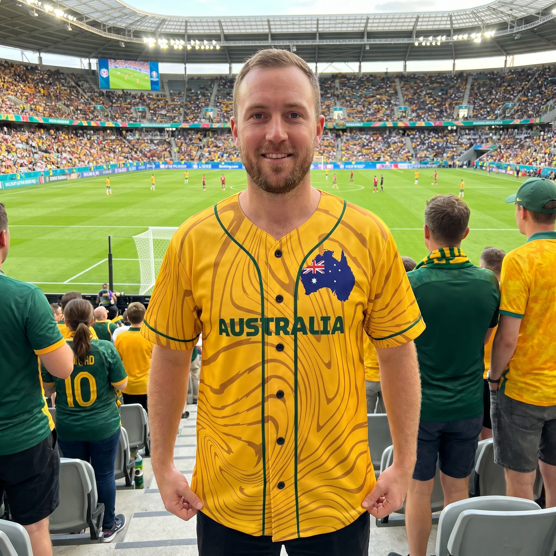 Custom Australia Baseball Jersey Australian Fan Marble Texture – Personalized Name Number