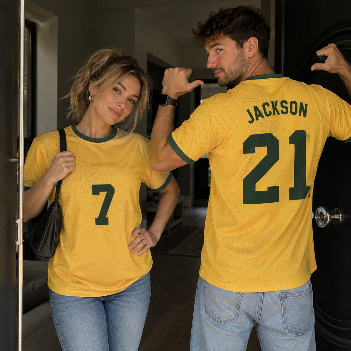 Custom Australia Soccer Jersey 2026 Gold and Green - Design Your Own