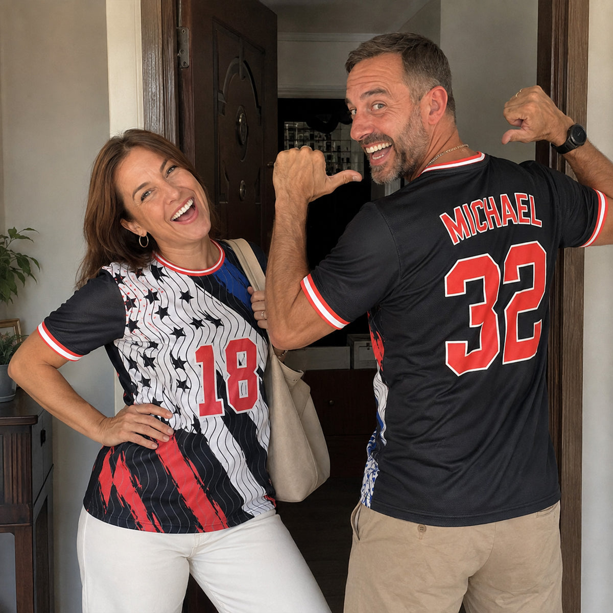 Custom USA Soccer Jersey 2026 Black and Red - Design Your Own