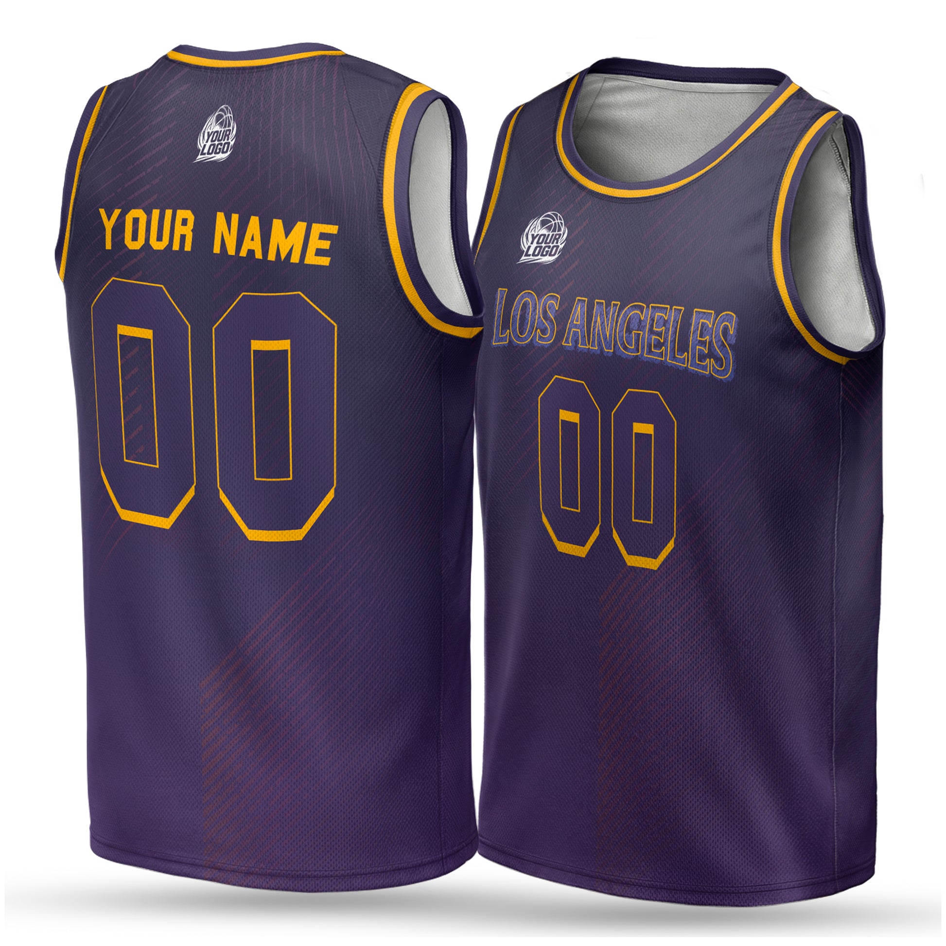 Custom City Basketball Jersey Los Angeles Design - Add Your Name and Number