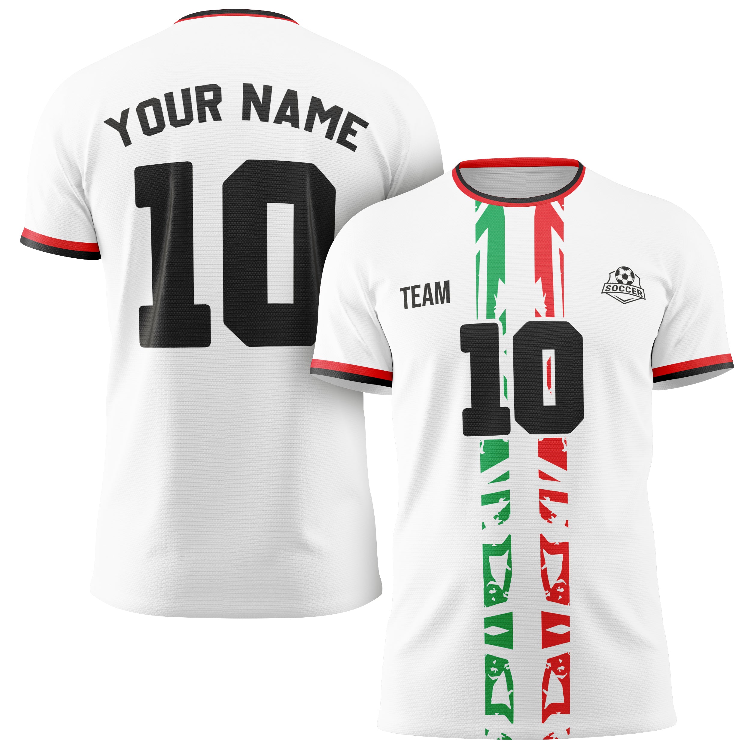 Custom Mexico Soccer Jersey 2026 White and Black - Design Your Own