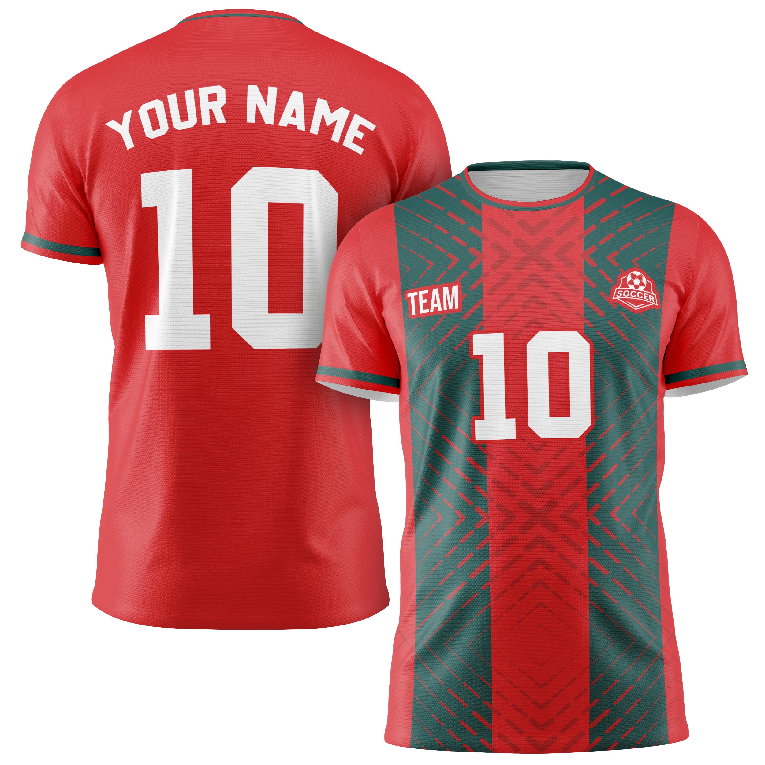 Custom Morocco Soccer Jersey 2026 Red and White - Design Your Own