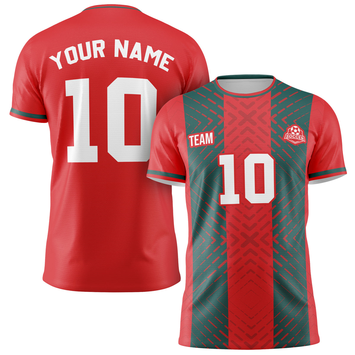 Custom Morocco Soccer Jersey 2026 Red and White - Design Your Own