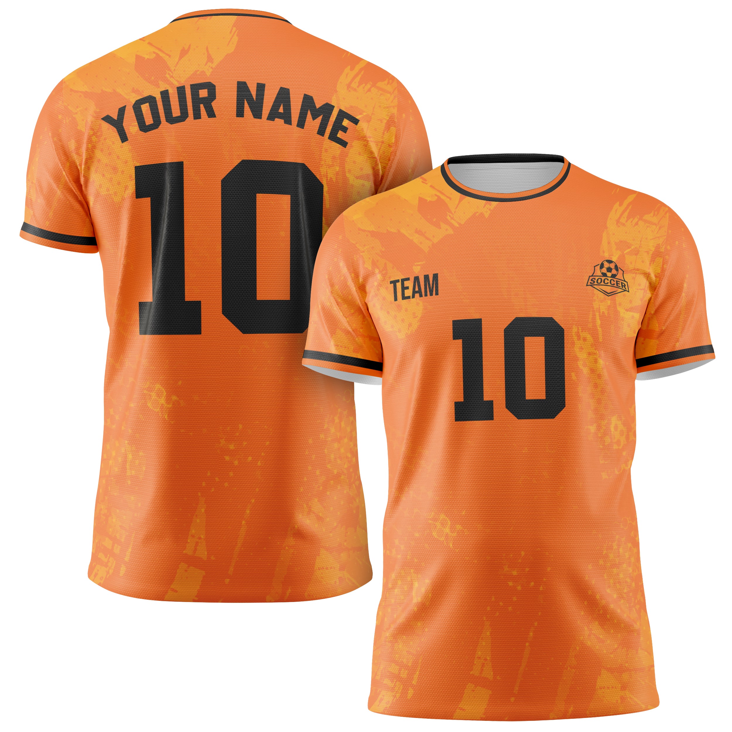 Custom Netherlands Soccer Jersey 2026 Orange and Black - Design Your Own