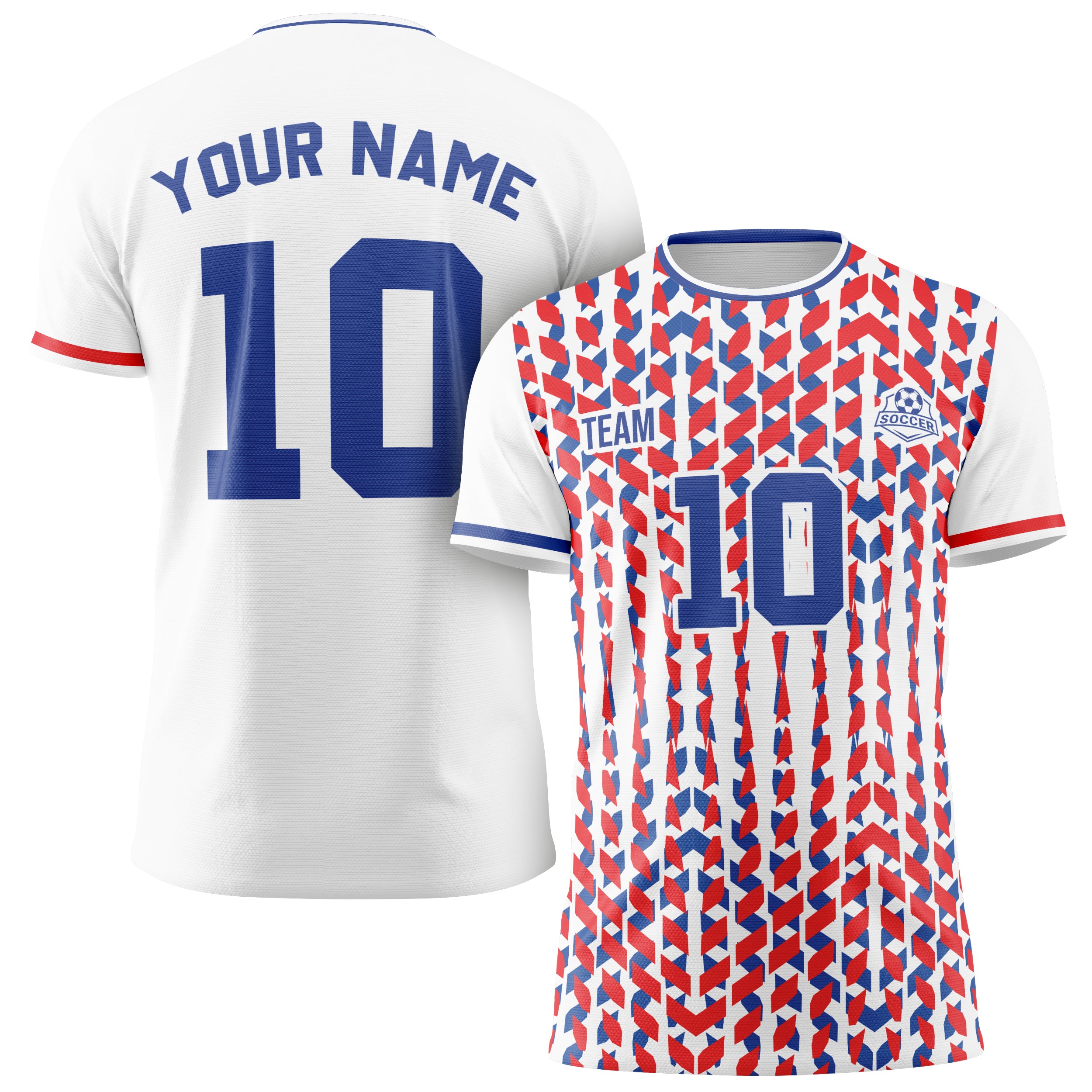 Custom Paraguay Soccer Jersey 2026 Red White and Royal - Design Your Own