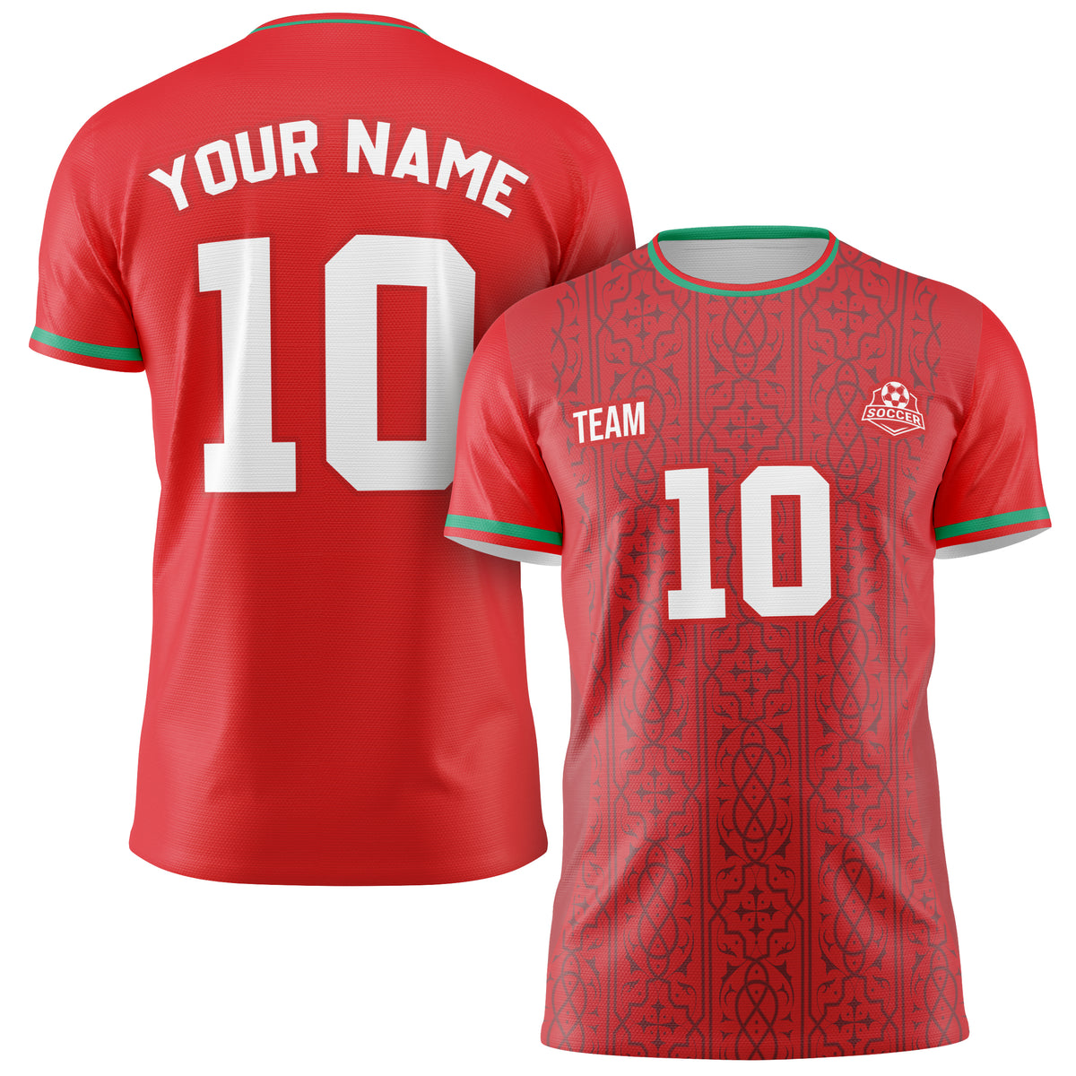 Custom Portugal Soccer Jersey 2026 Crimson and White - Design Your Own