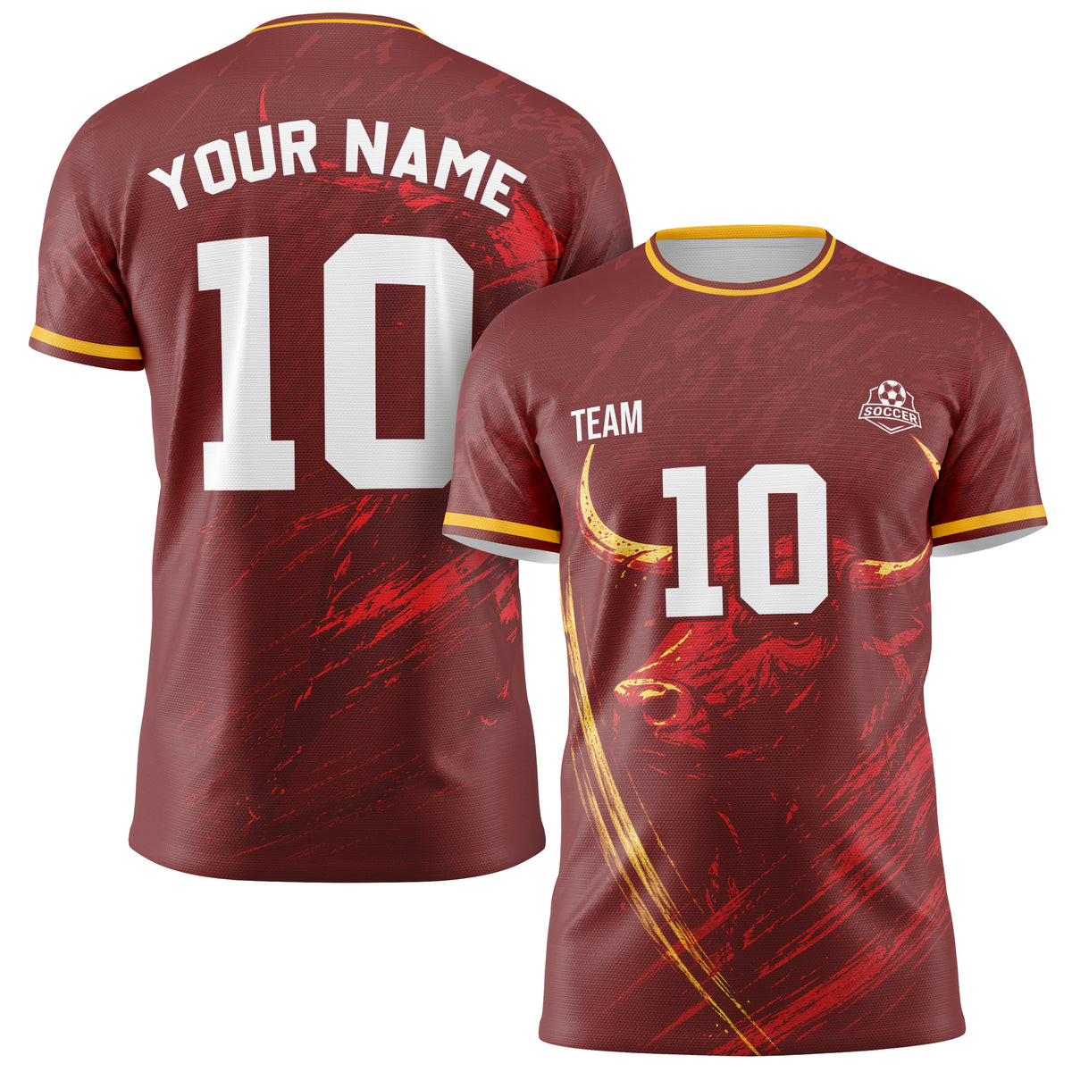 Custom Spain Soccer Jersey 2026 Maroon and White - Design Your Own