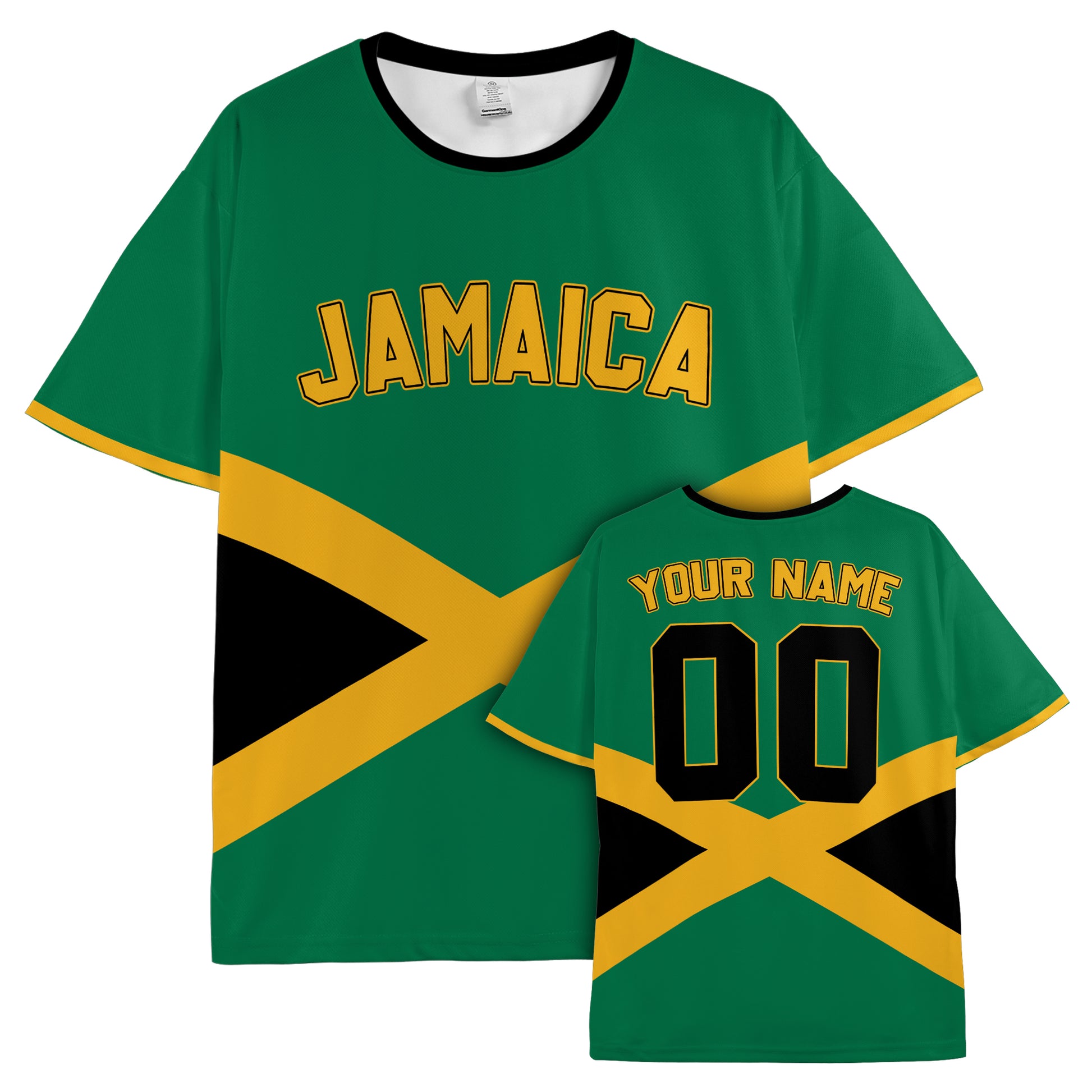Custom Jamaica Soccer Jersey Jamaican Fan Classic Flag – Personalized Name Number