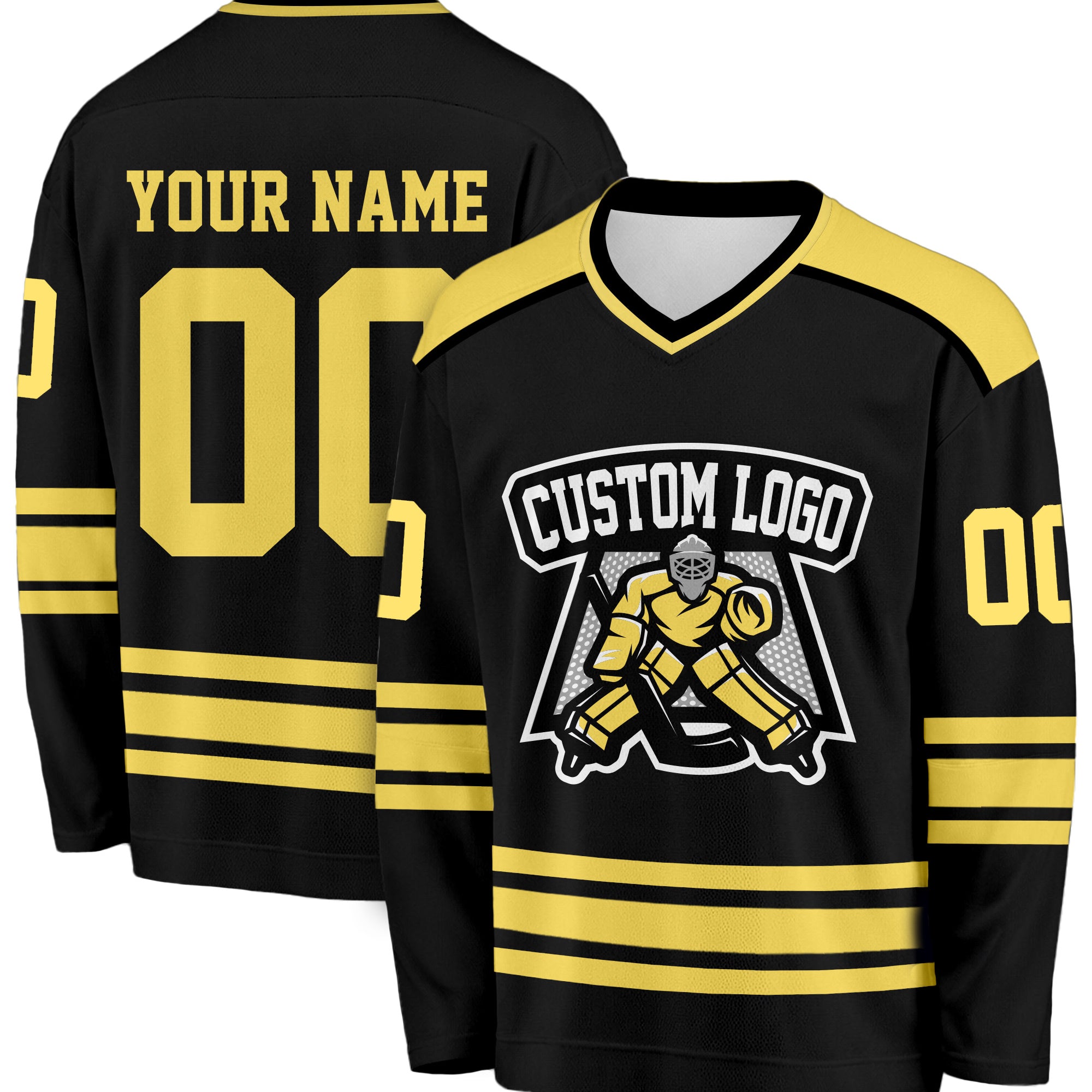 Custom Black Hockey Jerseys – Add Your Name, Number & Logo