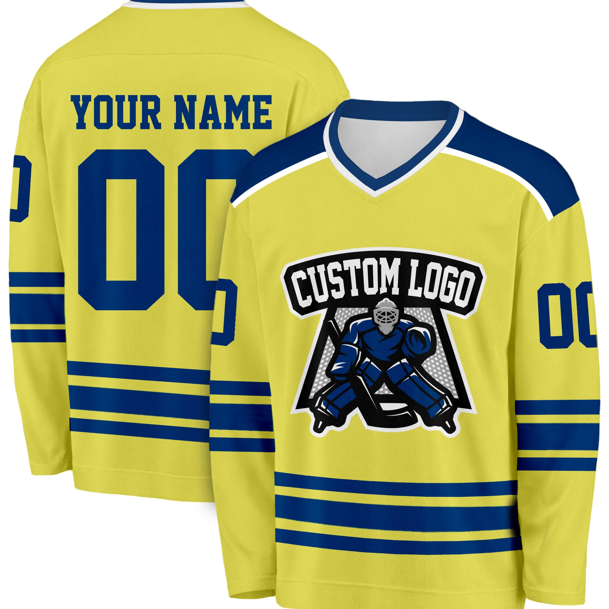 Custom Yellow Hockey Jerseys – Add Your Name, Number & Logo