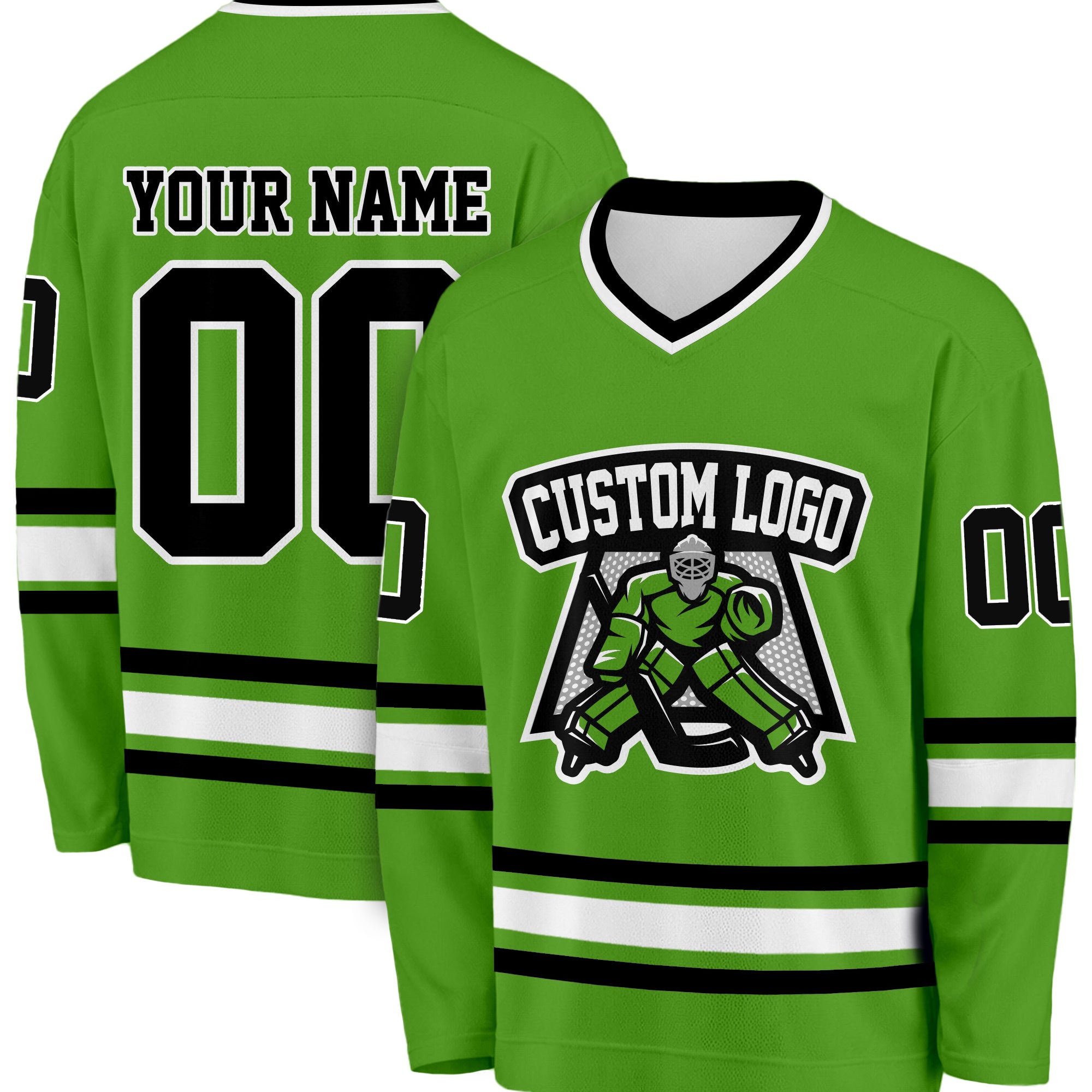 Custom Green Hockey Jerseys – Add Your Name, Number & Logo