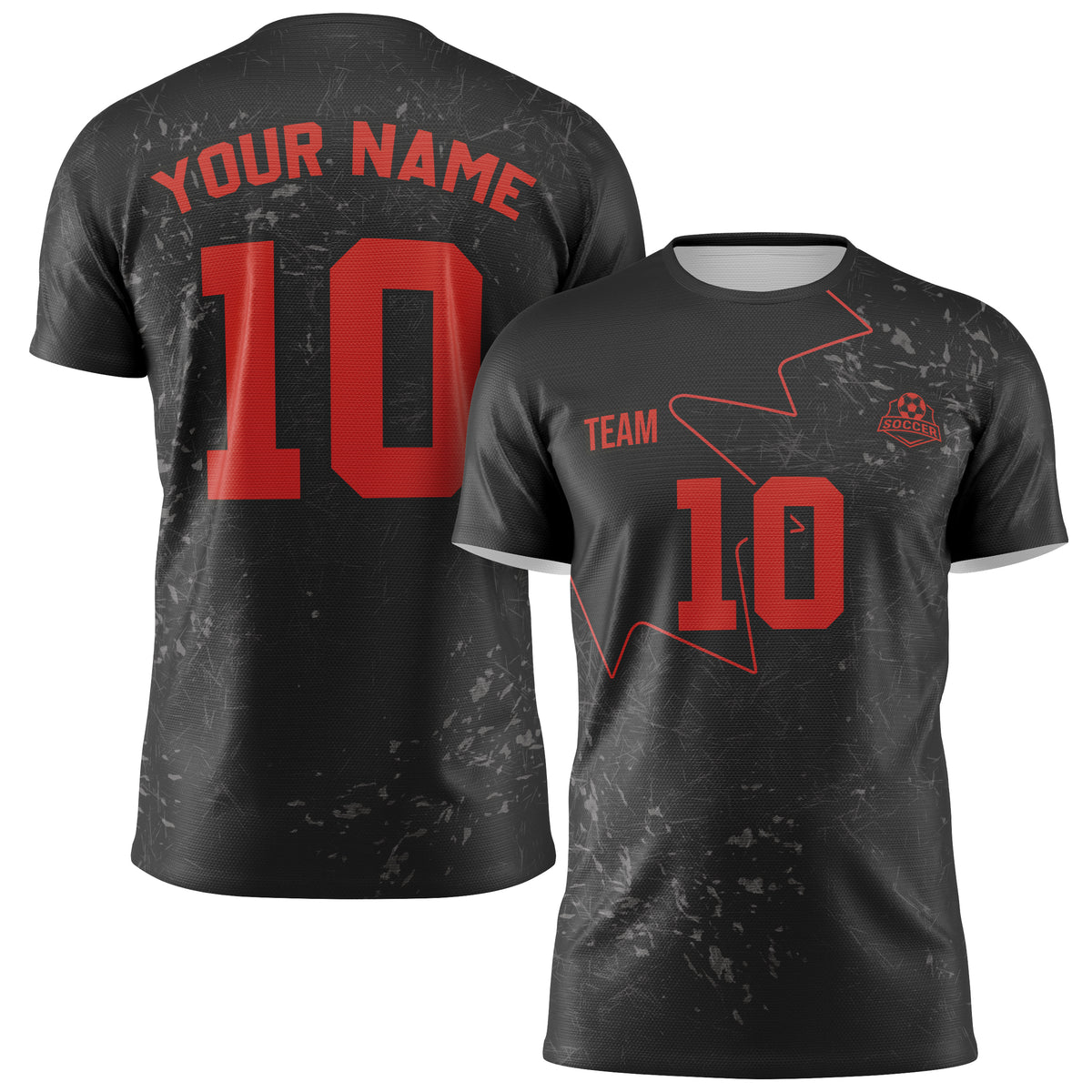 Custom Canada Soccer Jersey 2026 Black and Red - Design Your Own