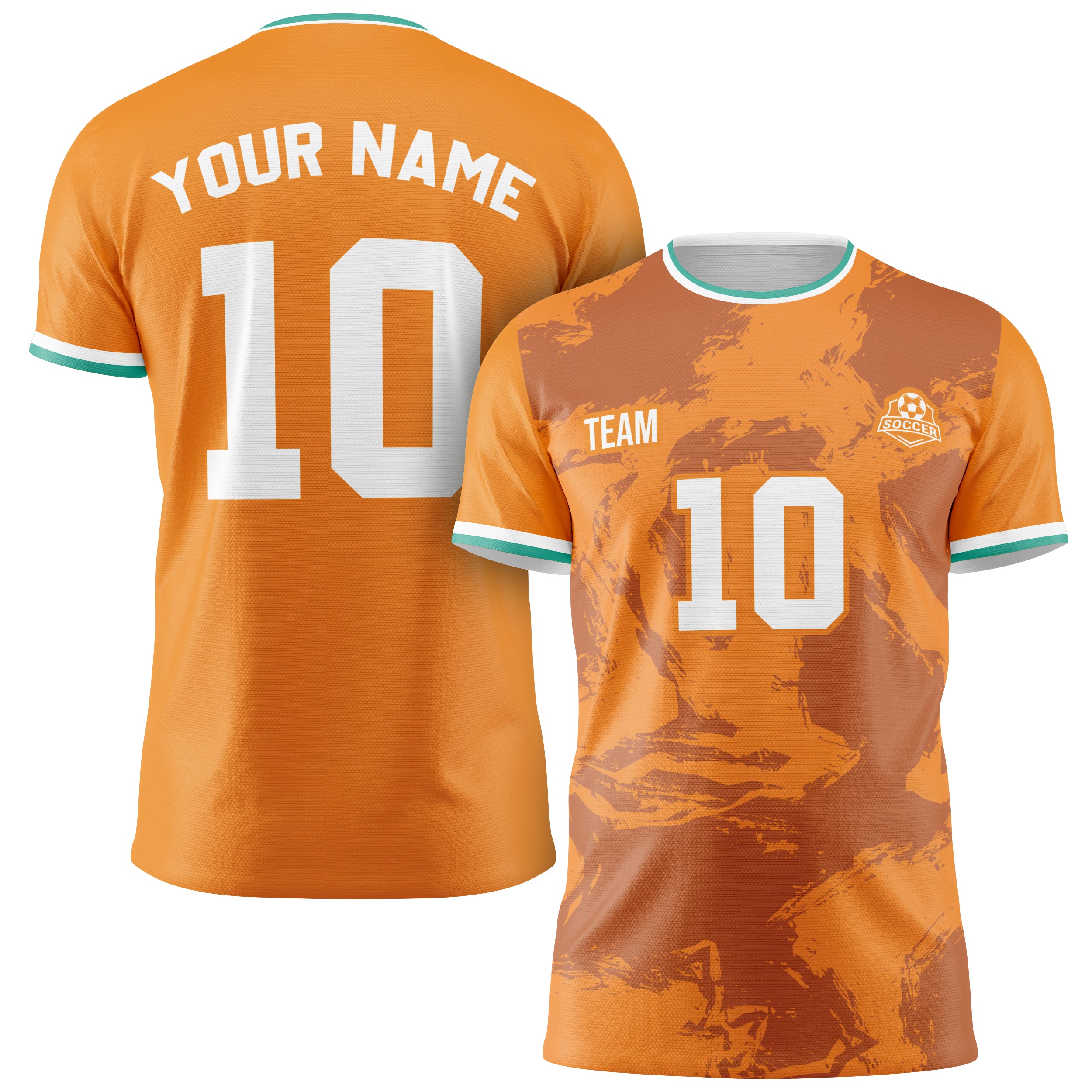 Custom Ivory Coast Soccer Jersey 2026 Orange and White - Design Your Own