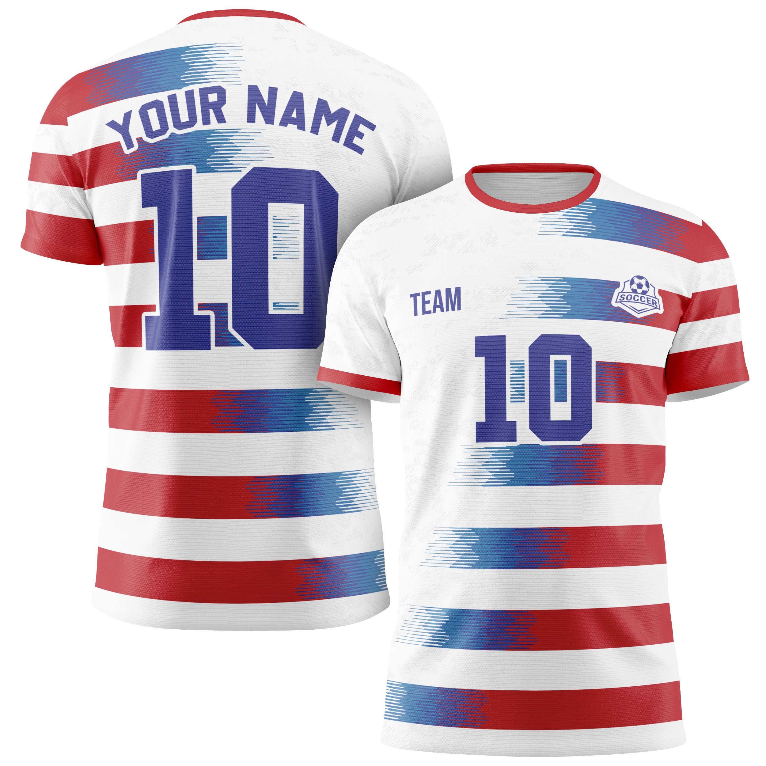 Custom Croatia Soccer Jersey 2026 White Red and Cobalt - Design Your Own