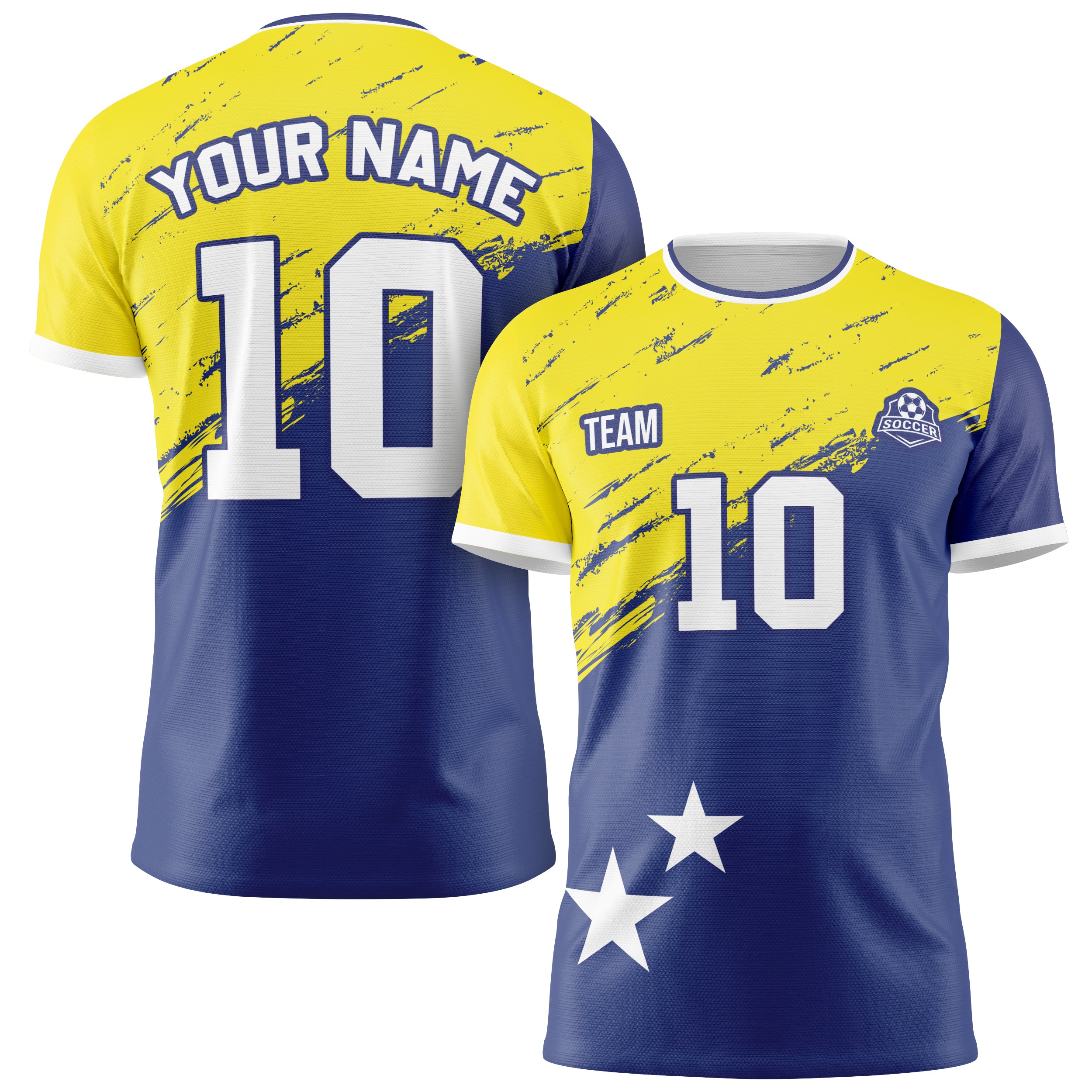 Custom Curaçao Soccer Jersey 2026 Navy Yellow and White - Design Your Own