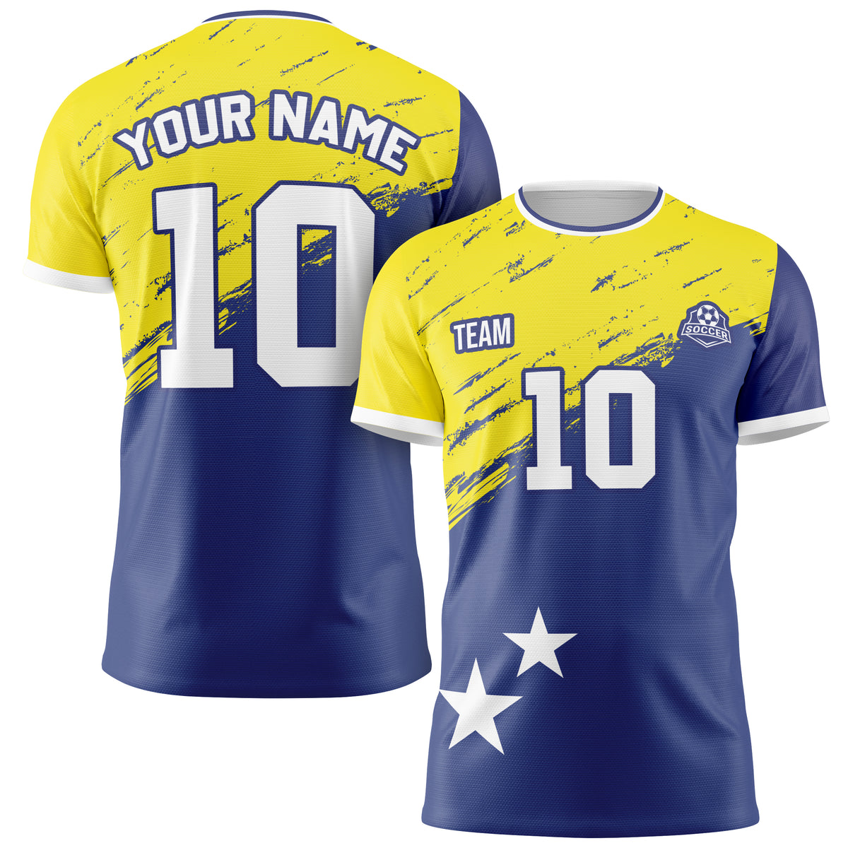Custom Curaçao Soccer Jersey 2026 Navy Yellow and White - Design Your Own